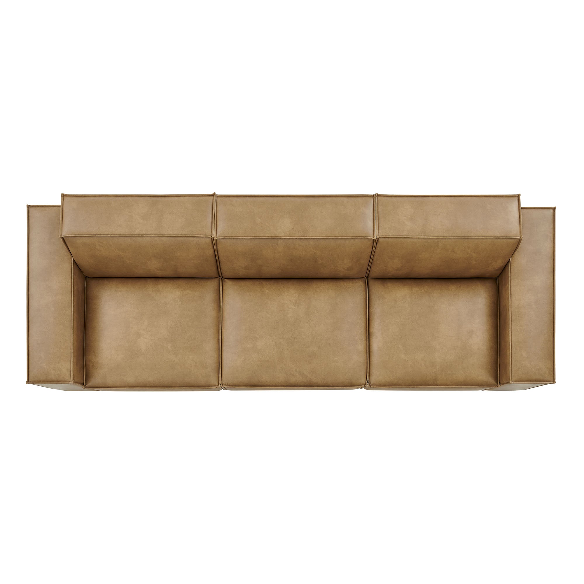 Modway EEI-7408 Restore 3-Piece Vegan Leather Modular Sofa Set