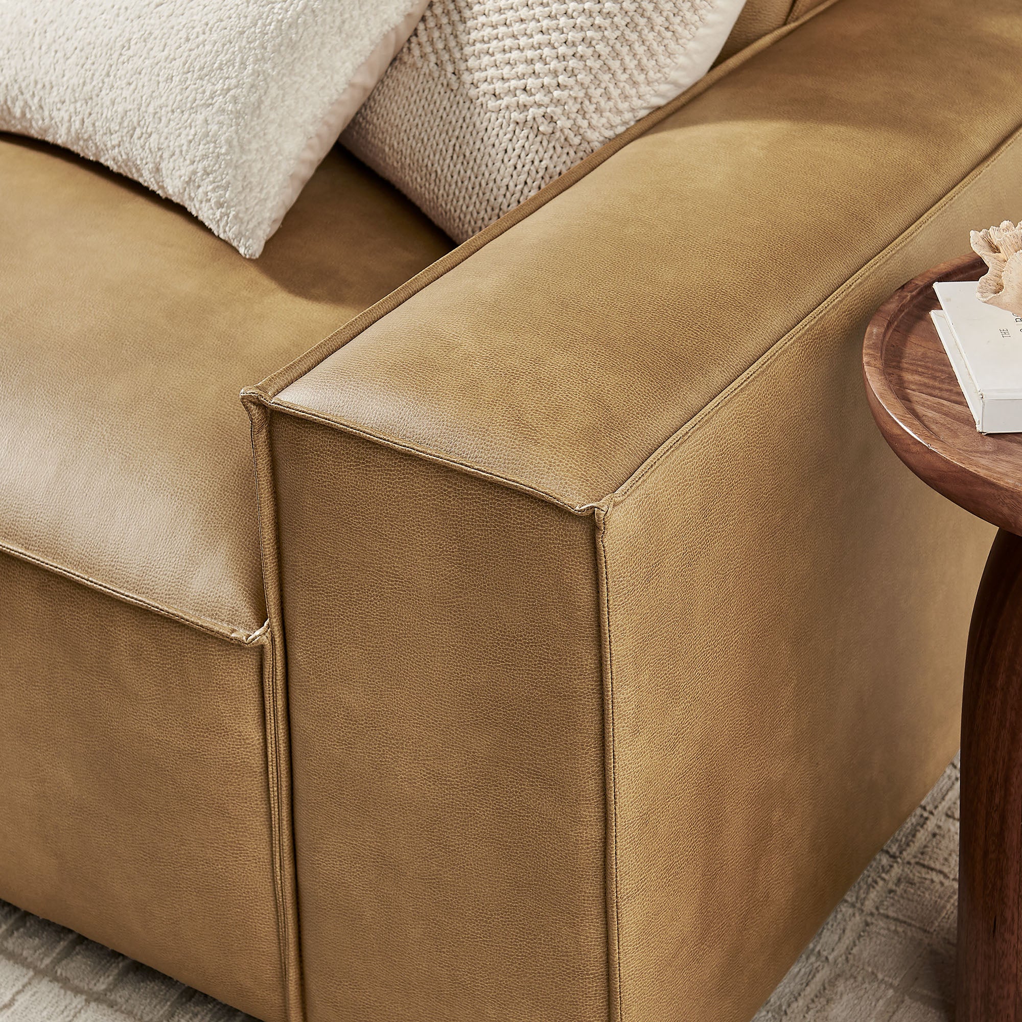 Modway EEI-7408 Restore 3-Piece Vegan Leather Modular Sofa Set