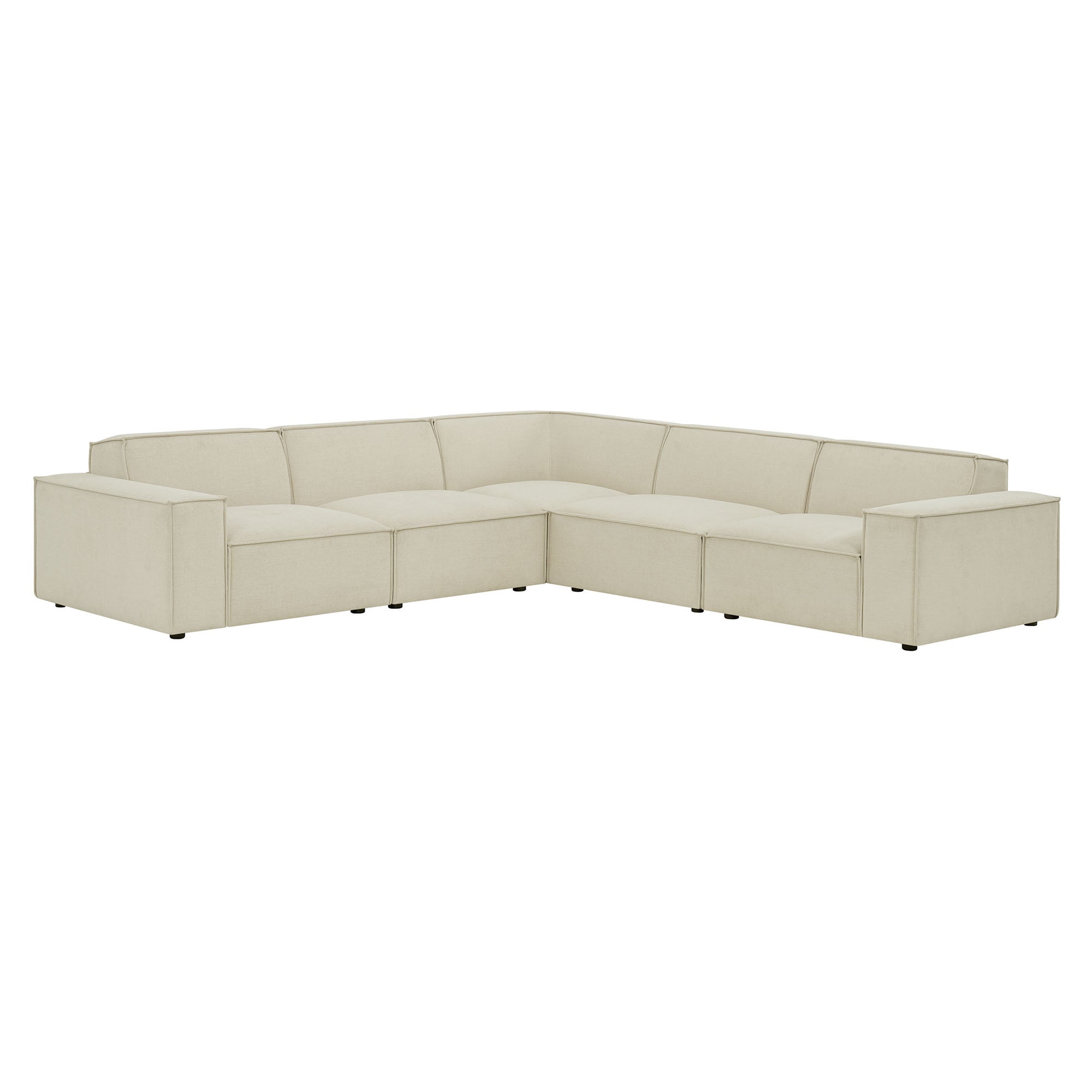 Modway EEI-7411 Restore 5-Piece Performance Fabric Upholstered Modular L-Shaped Sofa