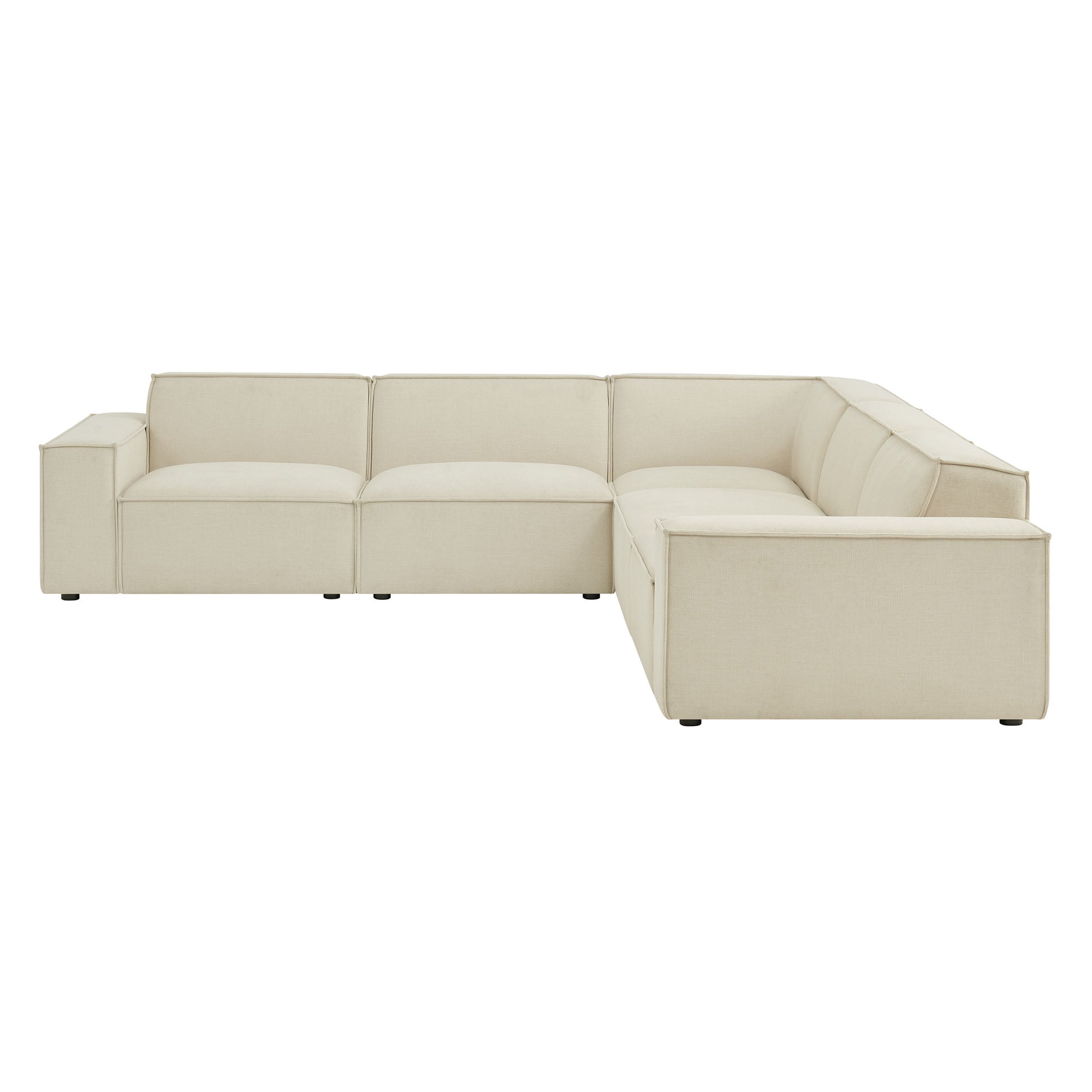 Modway EEI-7411 Restore 5-Piece Performance Fabric Upholstered Modular L-Shaped Sofa