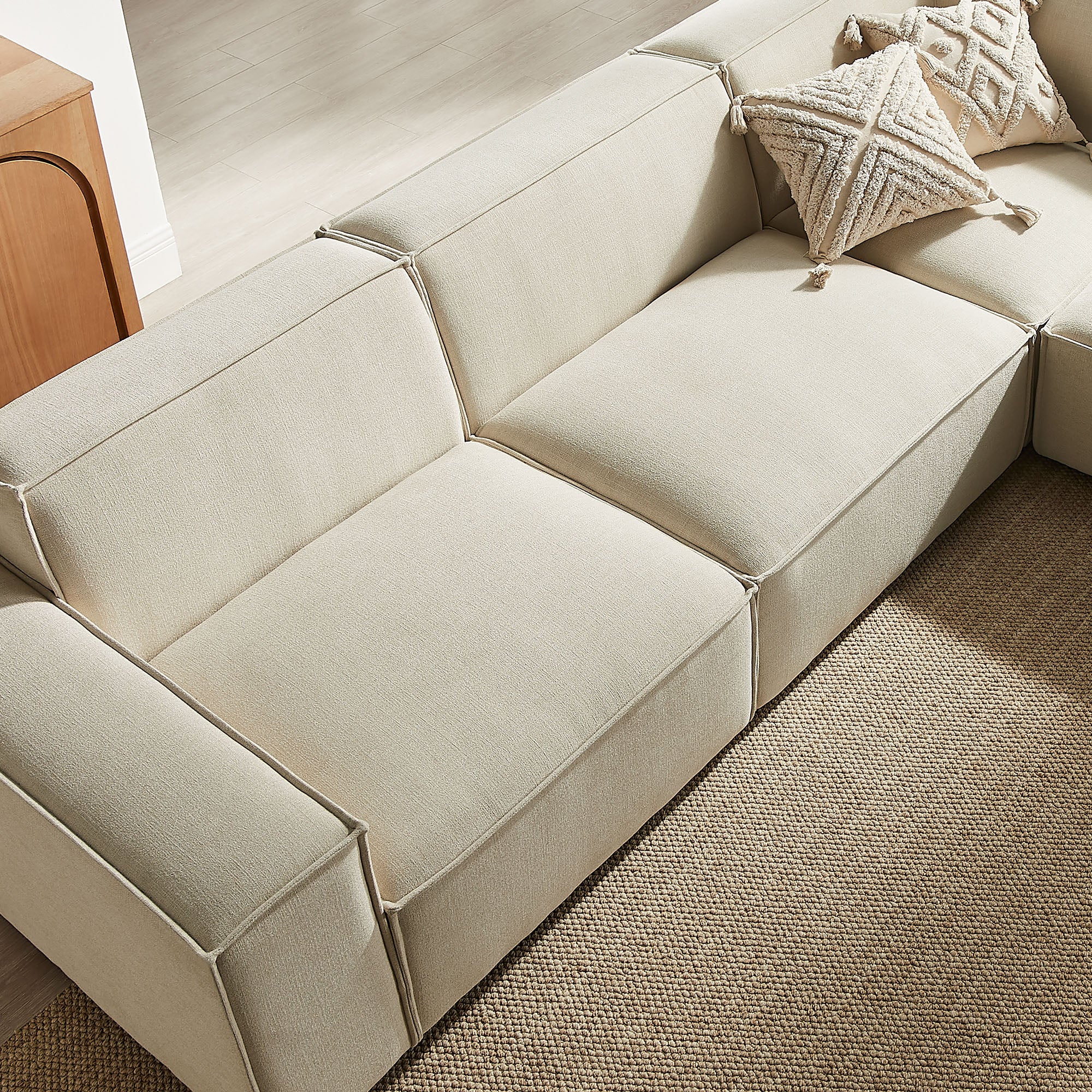 Modway EEI-7411 Restore 5-Piece Performance Fabric Upholstered Modular L-Shaped Sofa