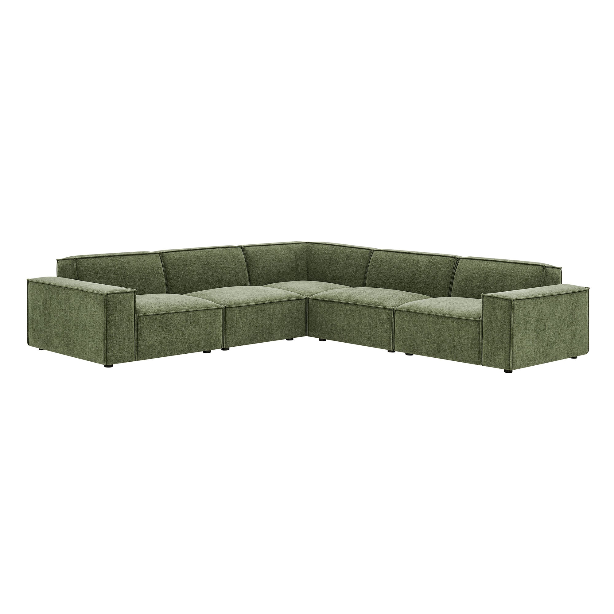 Modway EEI-7411 Restore 5-Piece Performance Fabric Upholstered Modular L-Shaped Sofa
