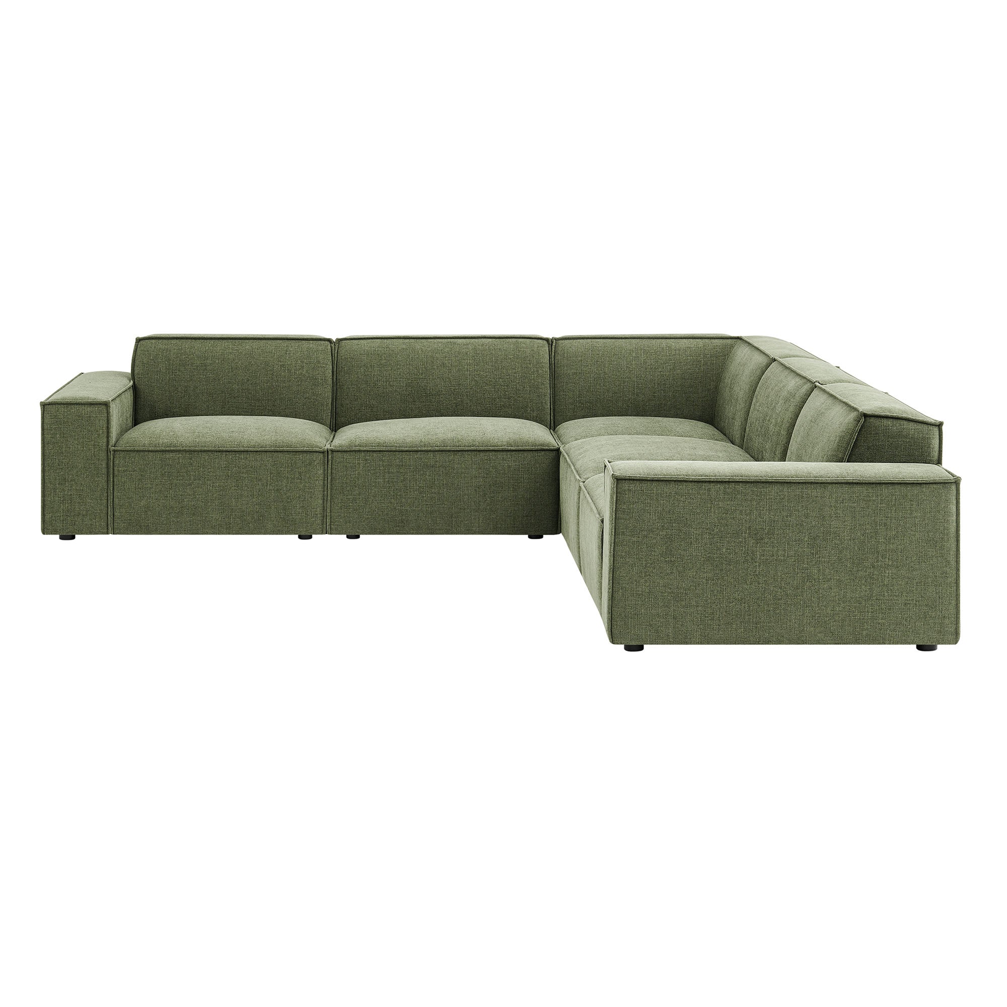 Modway EEI-7411 Restore 5-Piece Performance Fabric Upholstered Modular L-Shaped Sofa