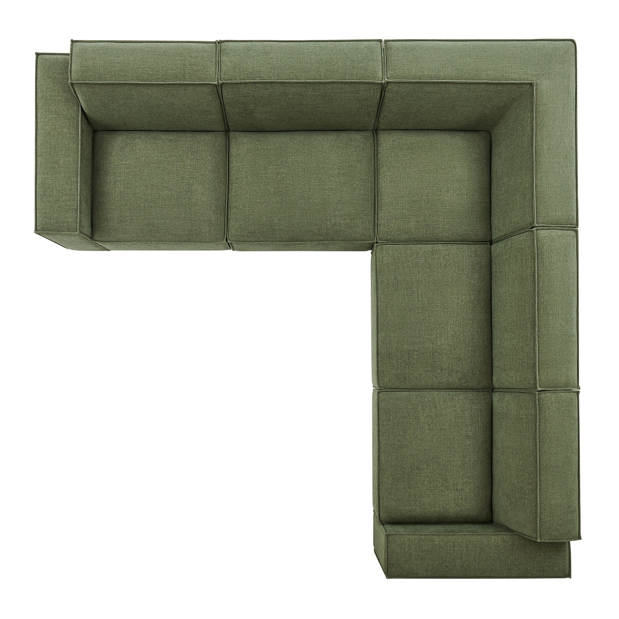 Modway EEI-7411 Restore 5-Piece Performance Fabric Upholstered Modular L-Shaped Sofa