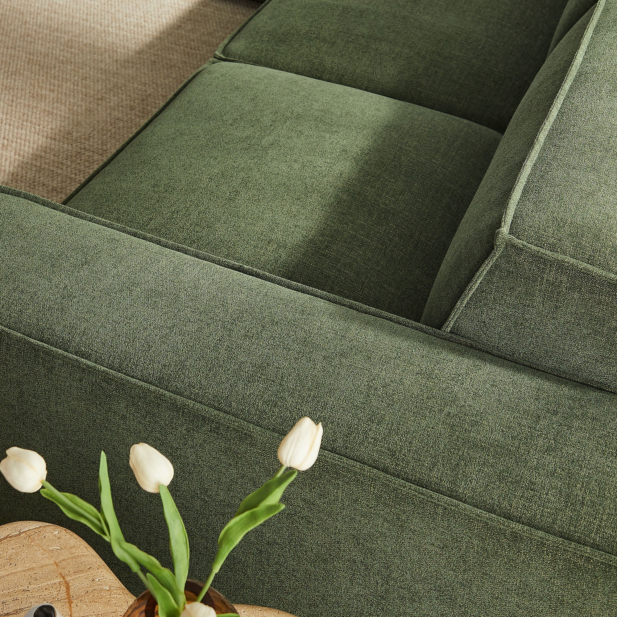 Modway EEI-7411 Restore 5-Piece Performance Fabric Upholstered Modular L-Shaped Sofa