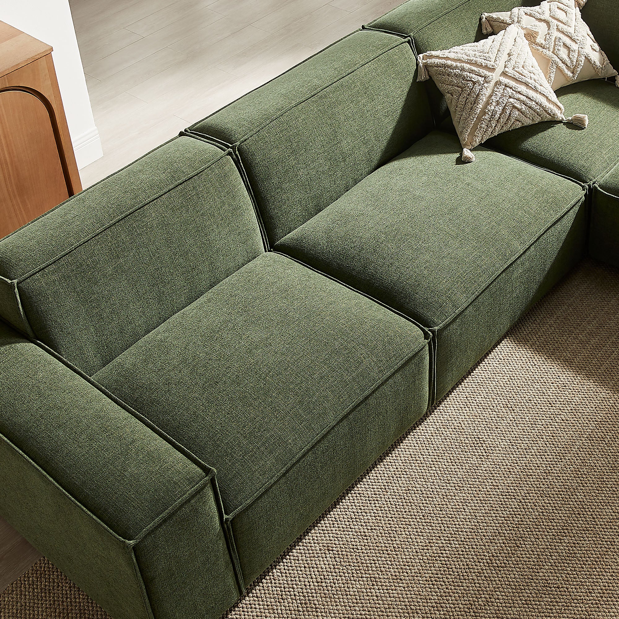 Modway EEI-7411 Restore 5-Piece Performance Fabric Upholstered Modular L-Shaped Sofa