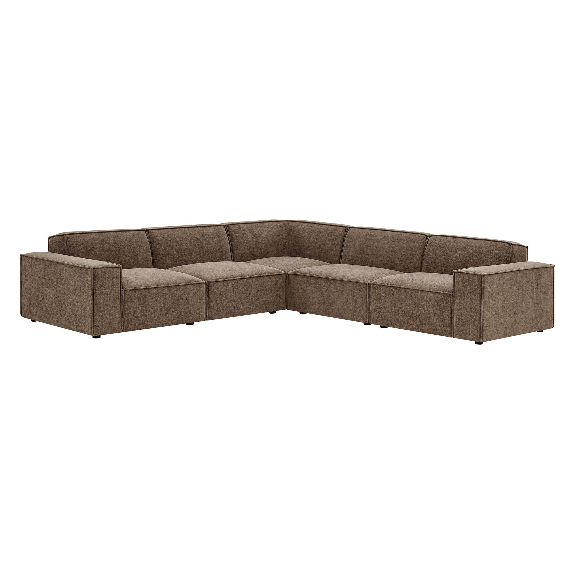 Modway EEI-7411 Restore 5-Piece Performance Fabric Upholstered Modular L-Shaped Sofa