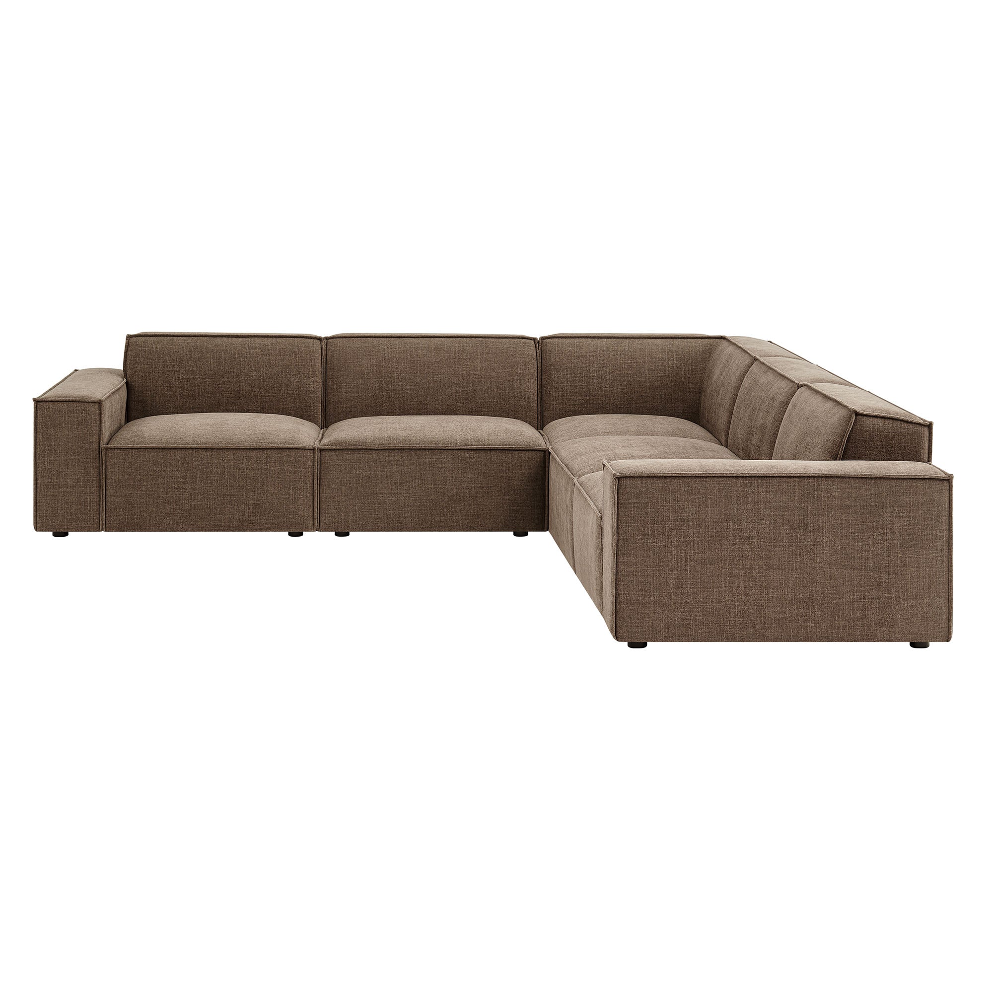 Modway EEI-7411 Restore 5-Piece Performance Fabric Upholstered Modular L-Shaped Sofa