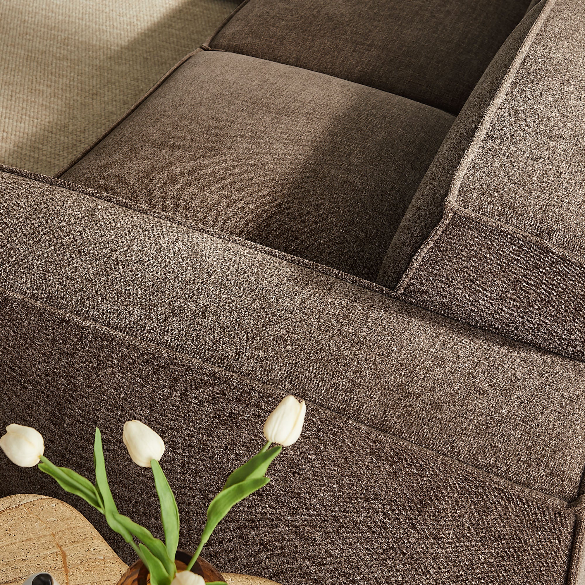 Modway EEI-7411 Restore 5-Piece Performance Fabric Upholstered Modular L-Shaped Sofa