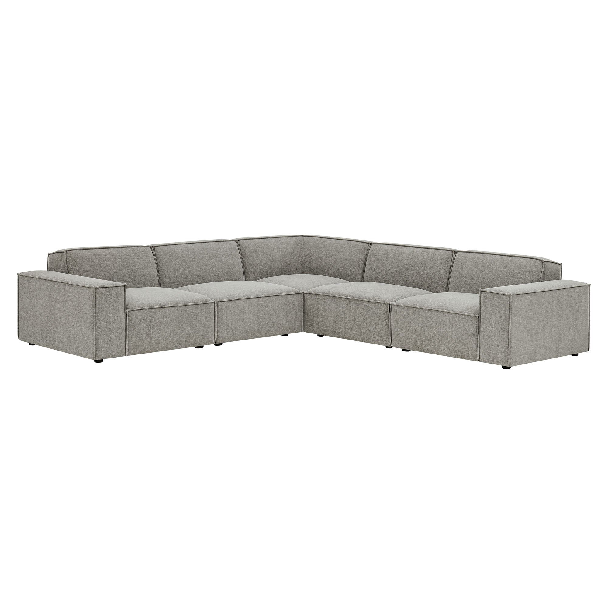 Modway EEI-7411 Restore 5-Piece Performance Fabric Upholstered Modular L-Shaped Sofa
