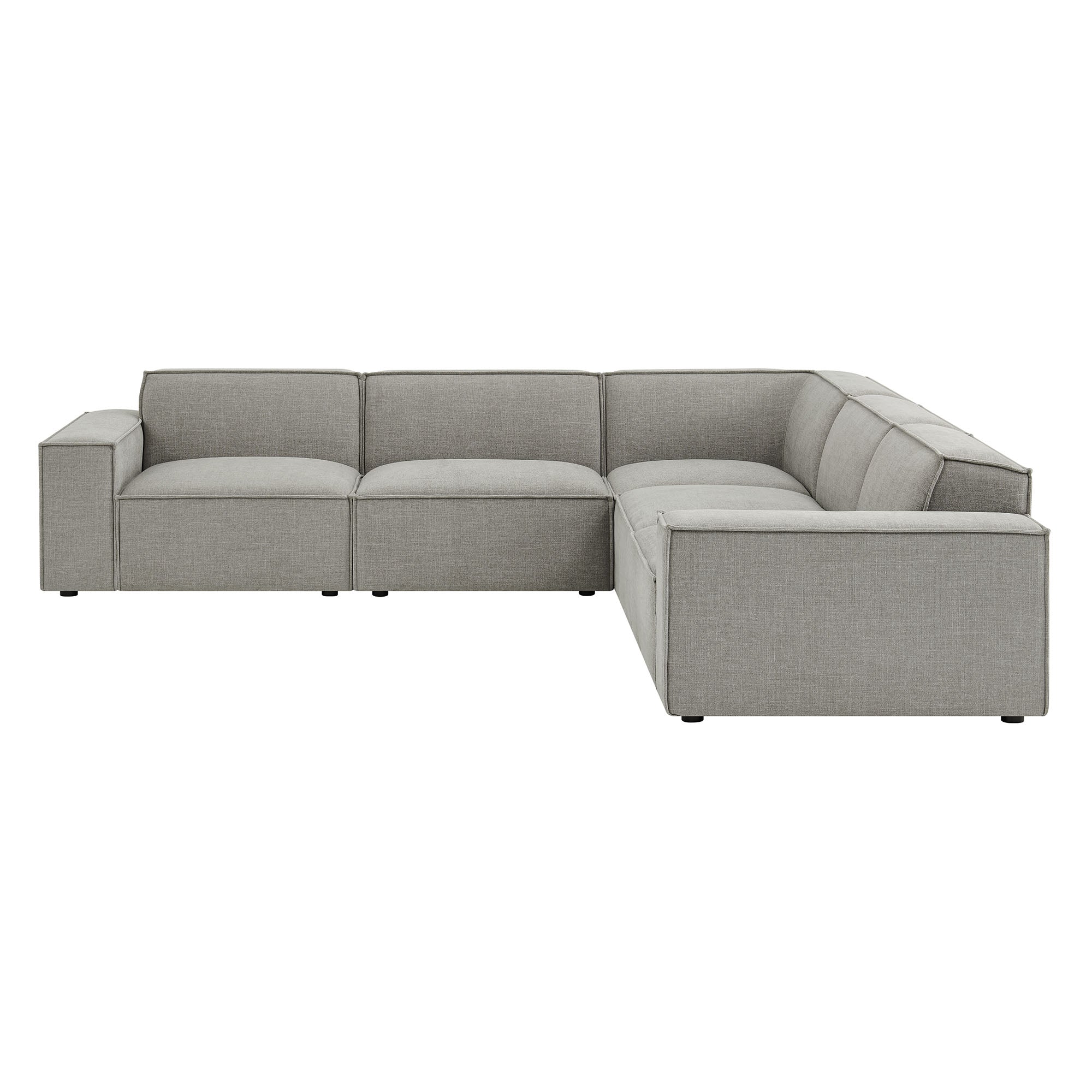 Modway EEI-7411 Restore 5-Piece Performance Fabric Upholstered Modular L-Shaped Sofa