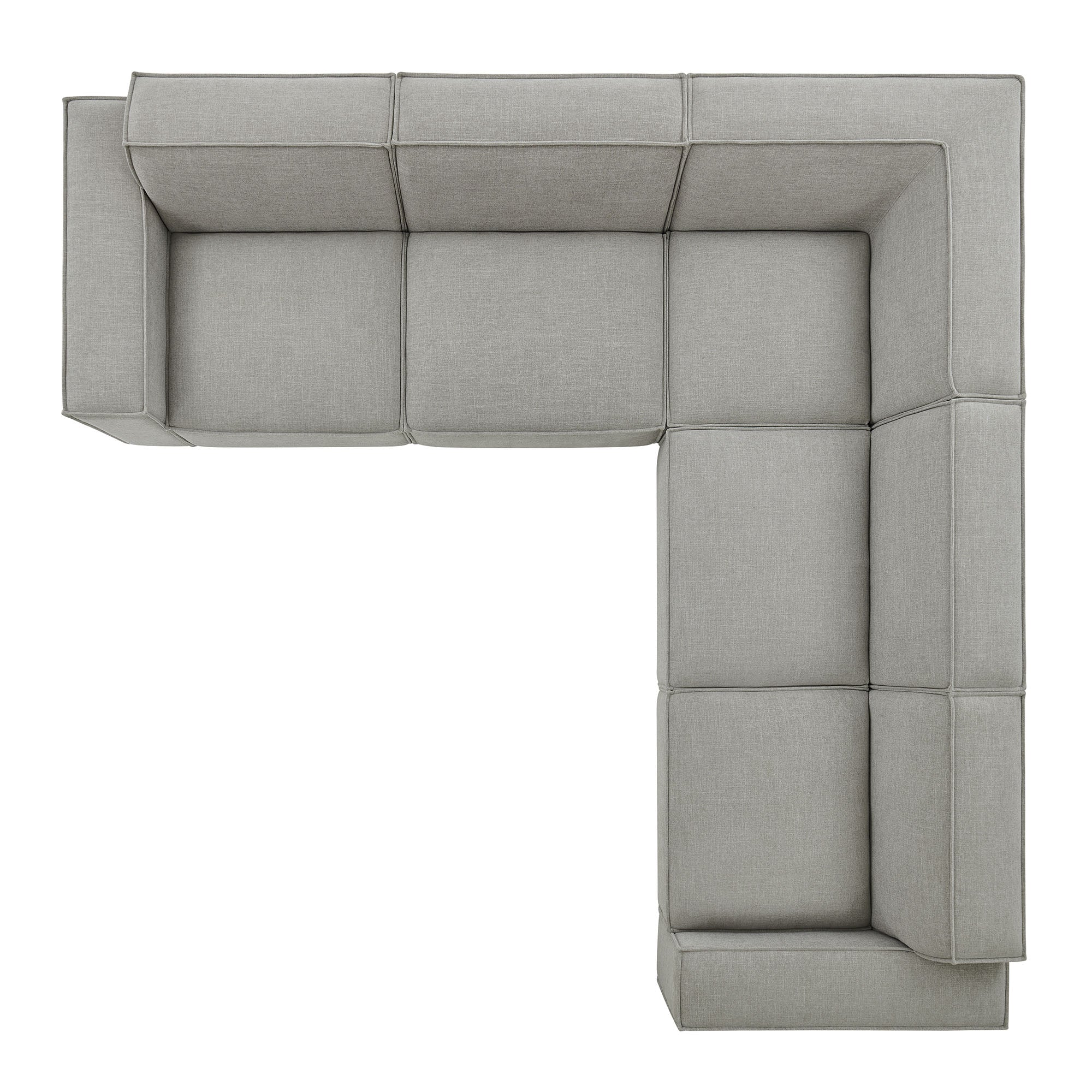 Modway EEI-7411 Restore 5-Piece Performance Fabric Upholstered Modular L-Shaped Sofa