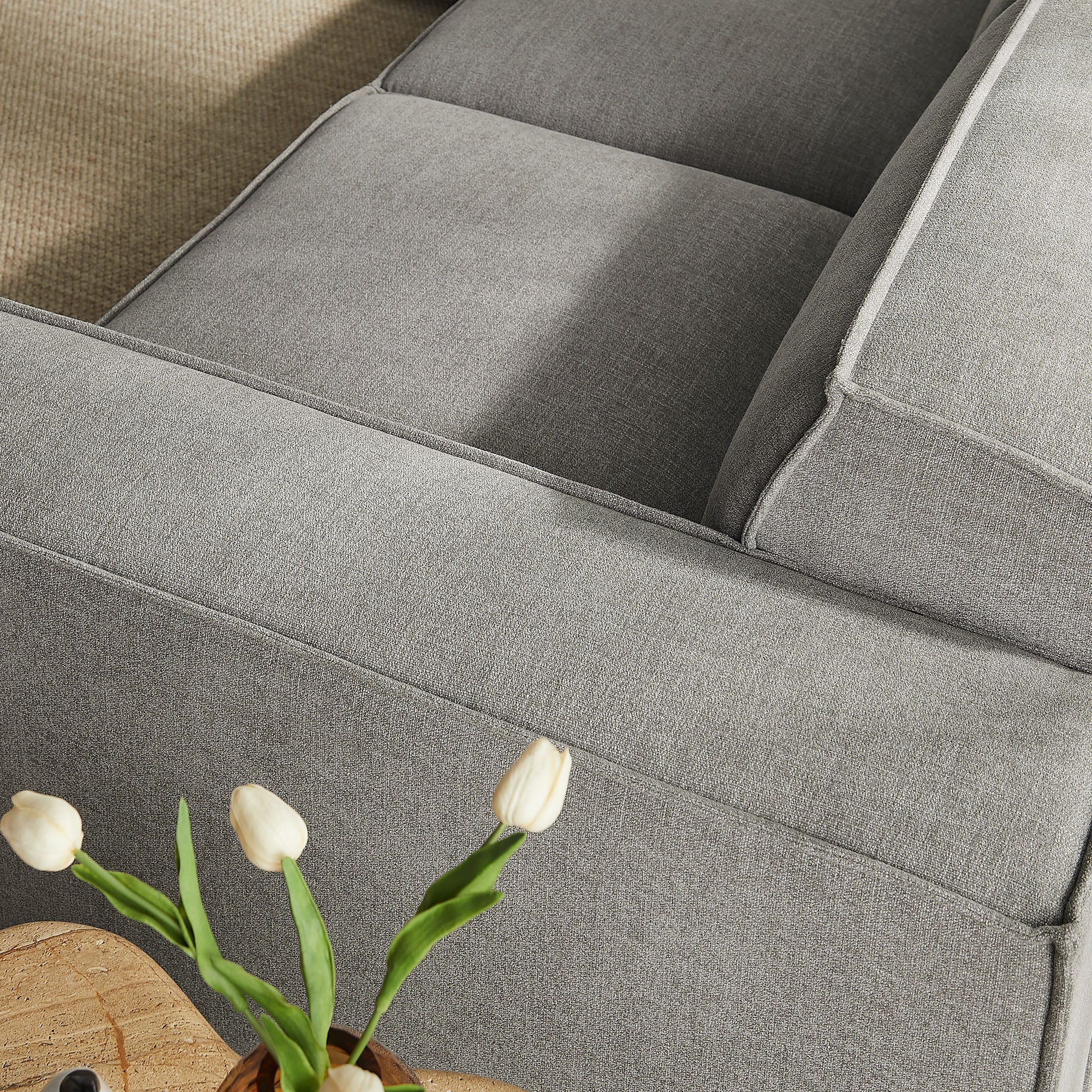Modway EEI-7411 Restore 5-Piece Performance Fabric Upholstered Modular L-Shaped Sofa