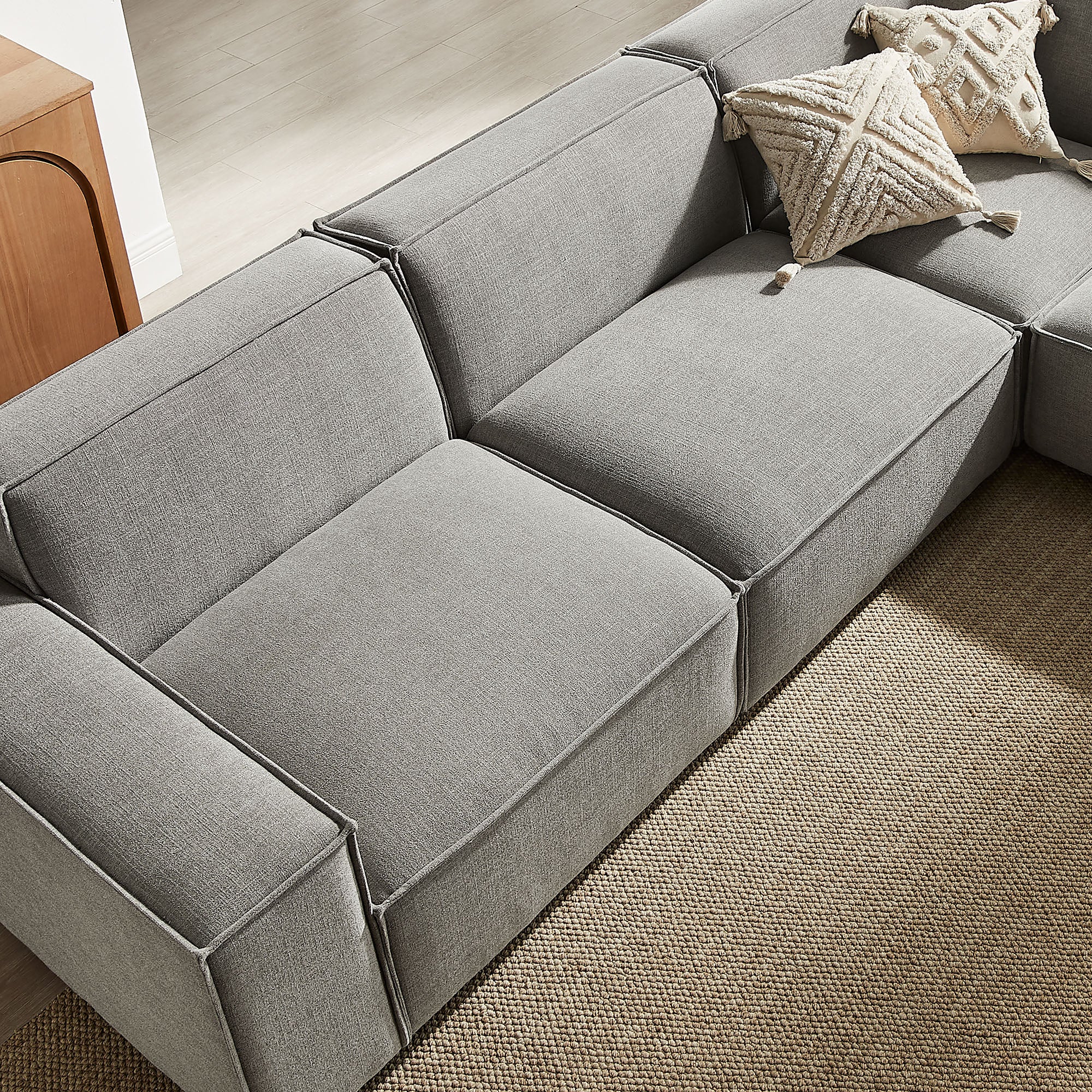 Modway EEI-7411 Restore 5-Piece Performance Fabric Upholstered Modular L-Shaped Sofa