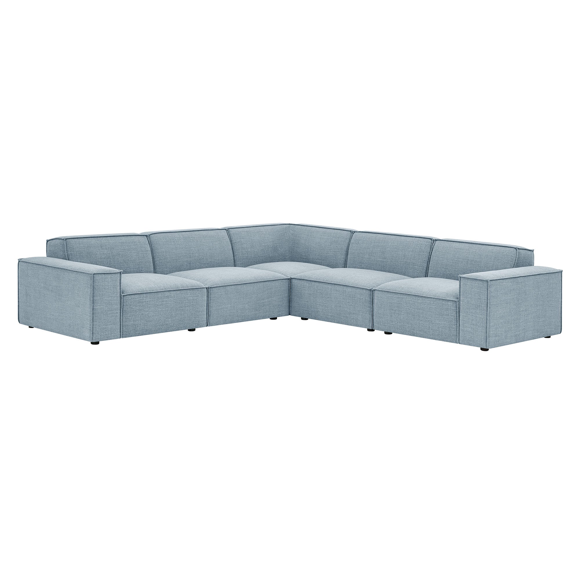 Modway EEI-7411 Restore 5-Piece Performance Fabric Upholstered Modular L-Shaped Sofa