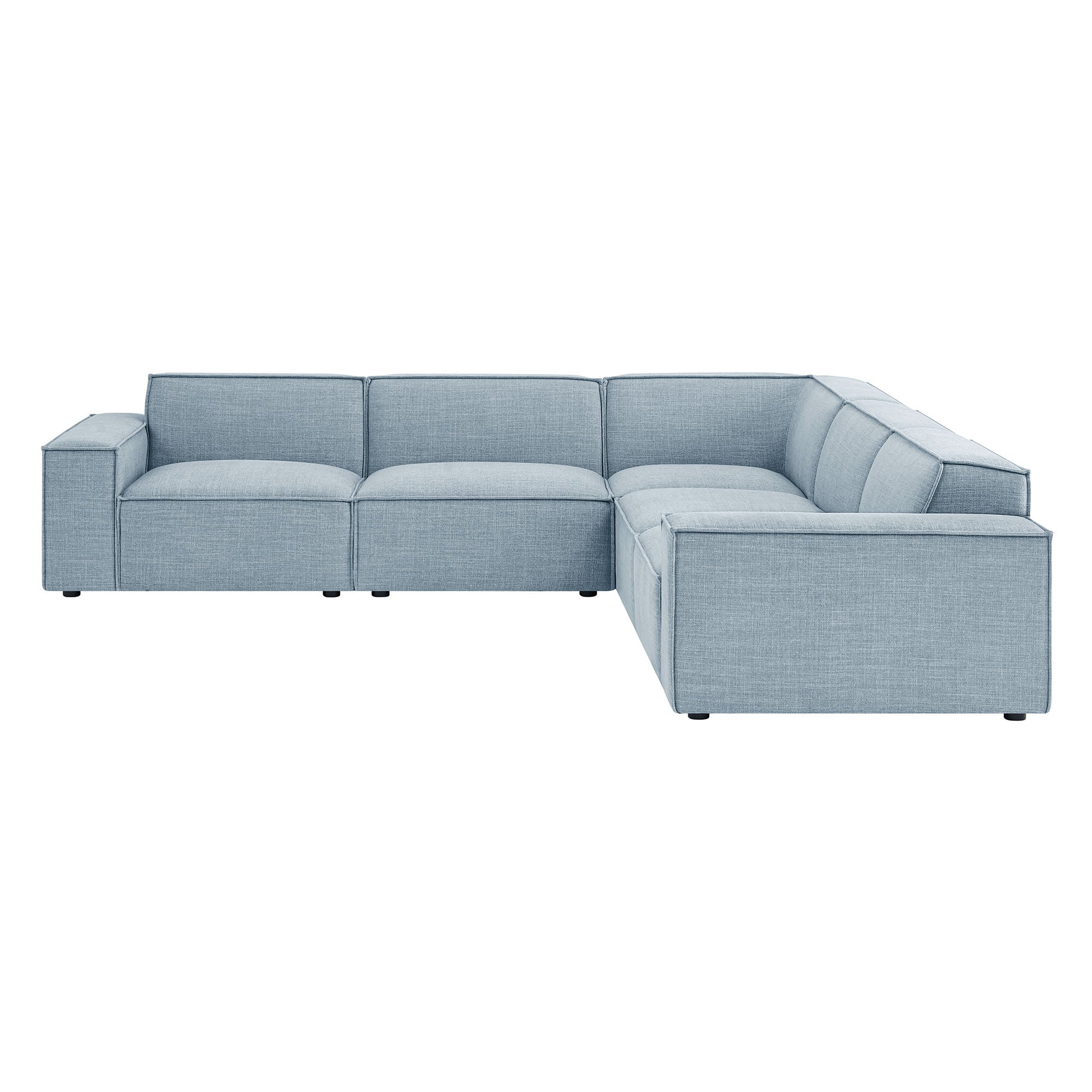 Modway EEI-7411 Restore 5-Piece Performance Fabric Upholstered Modular L-Shaped Sofa