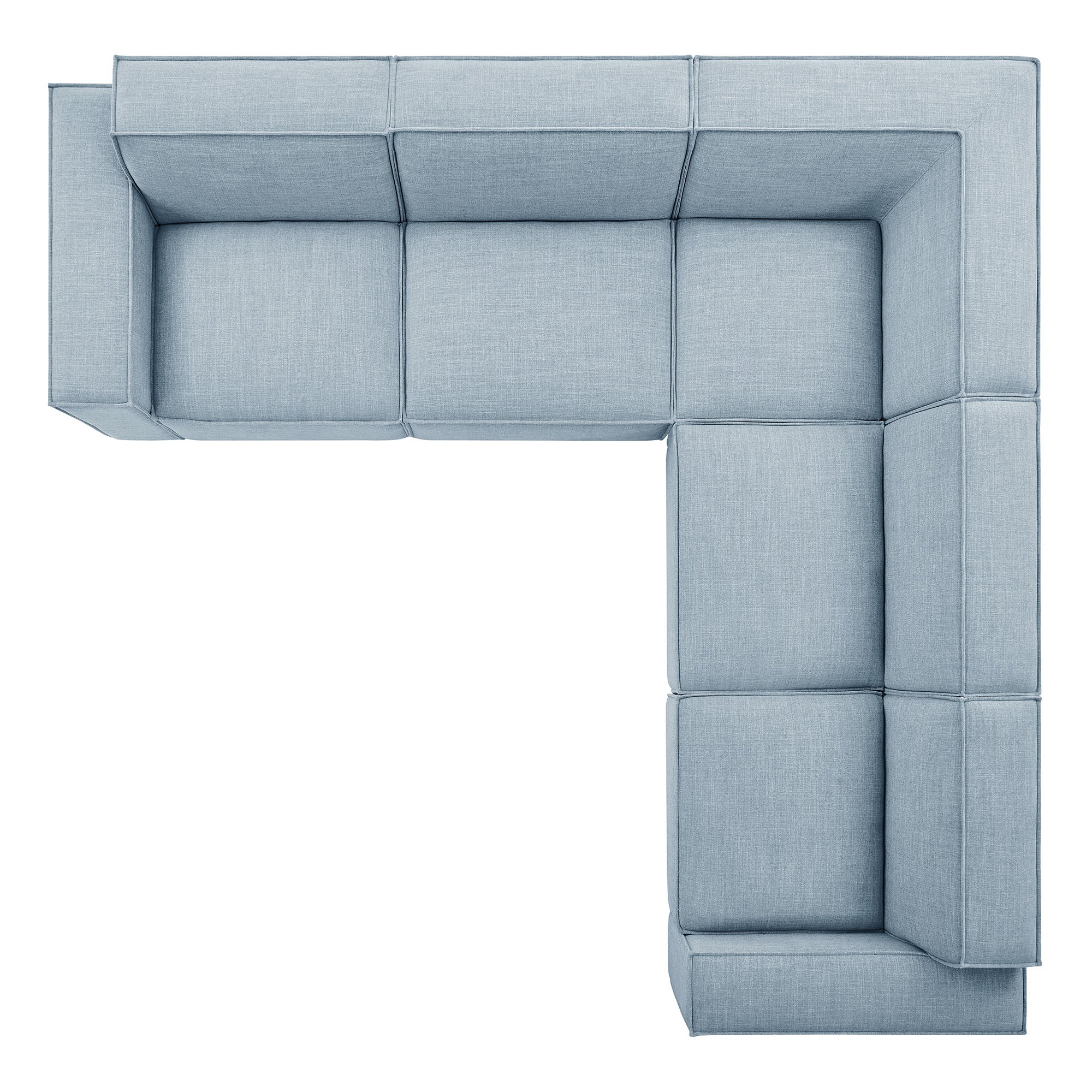 Modway EEI-7411 Restore 5-Piece Performance Fabric Upholstered Modular L-Shaped Sofa