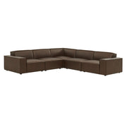 Modway EEI-7412 Restore 5-Piece Vegan Leather Modular L-Shaped Sofa