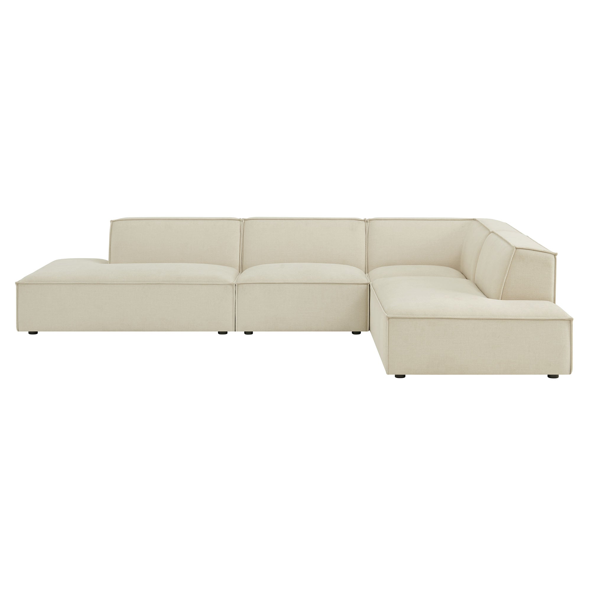 Modway EEI-7413 Restore 4-Piece Performance Fabric Upholstered Modular L-Shaped Armless Sectional Sofa