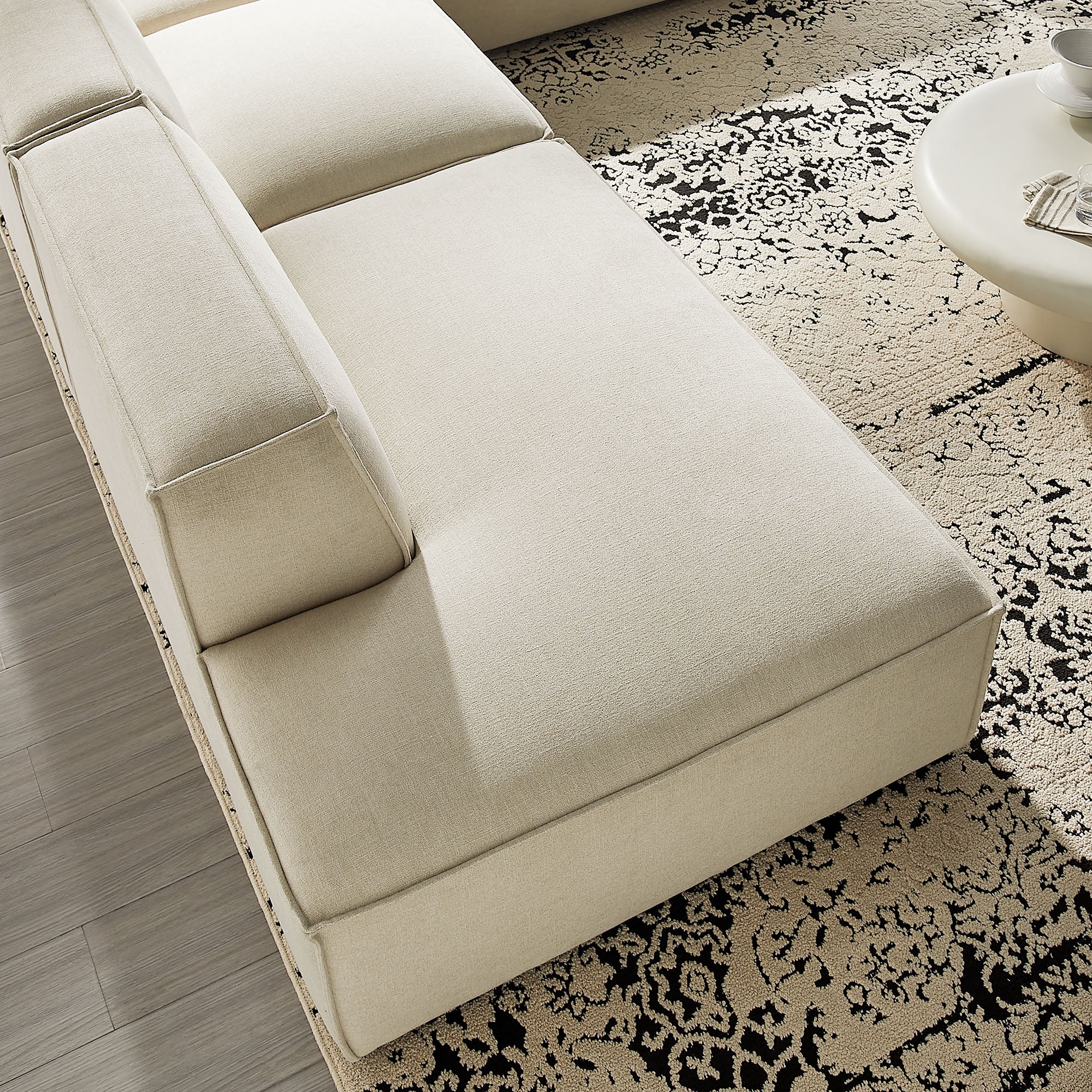 Modway EEI-7413 Restore 4-Piece Performance Fabric Upholstered Modular L-Shaped Armless Sectional Sofa