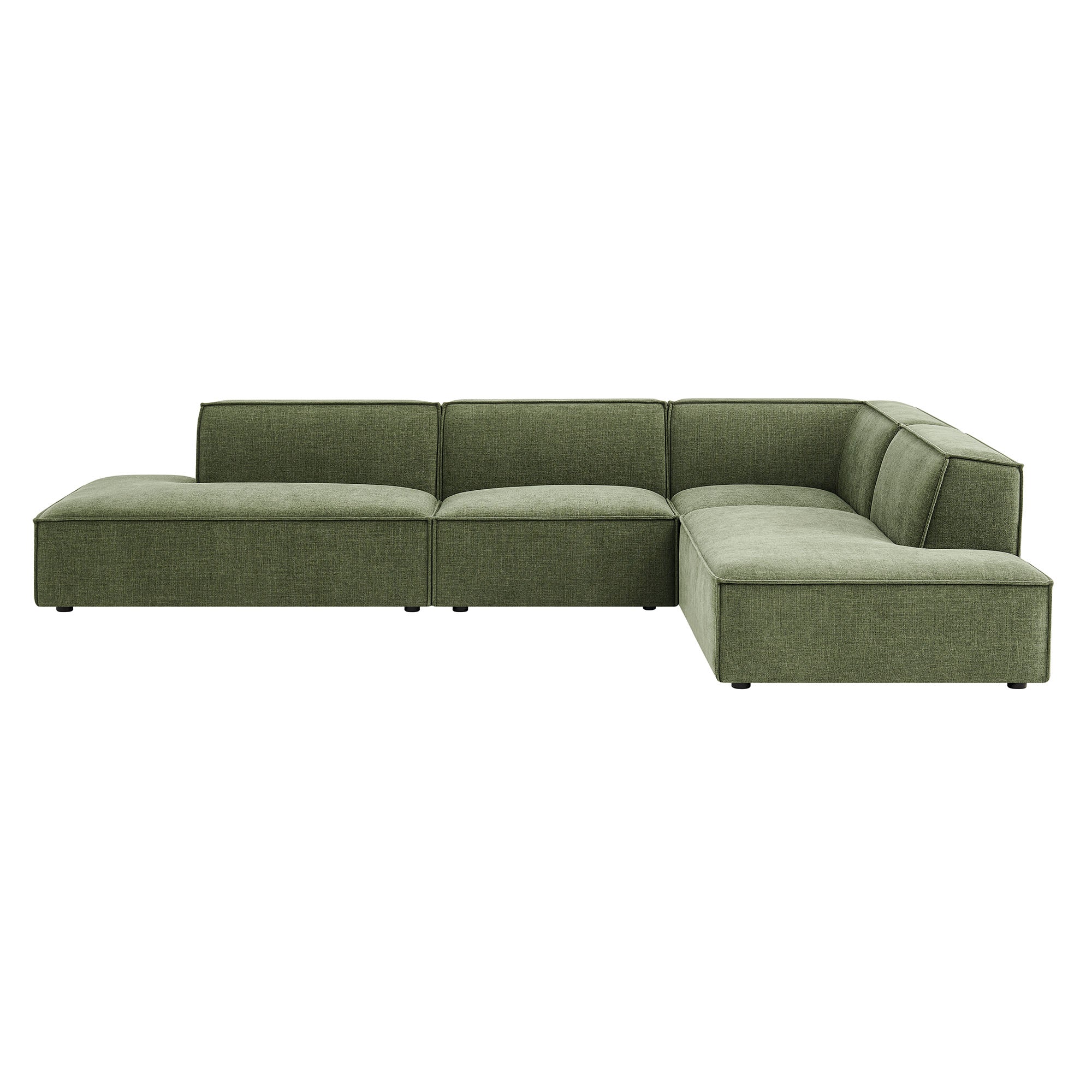 Modway EEI-7413 Restore 4-Piece Performance Fabric Upholstered Modular L-Shaped Armless Sectional Sofa