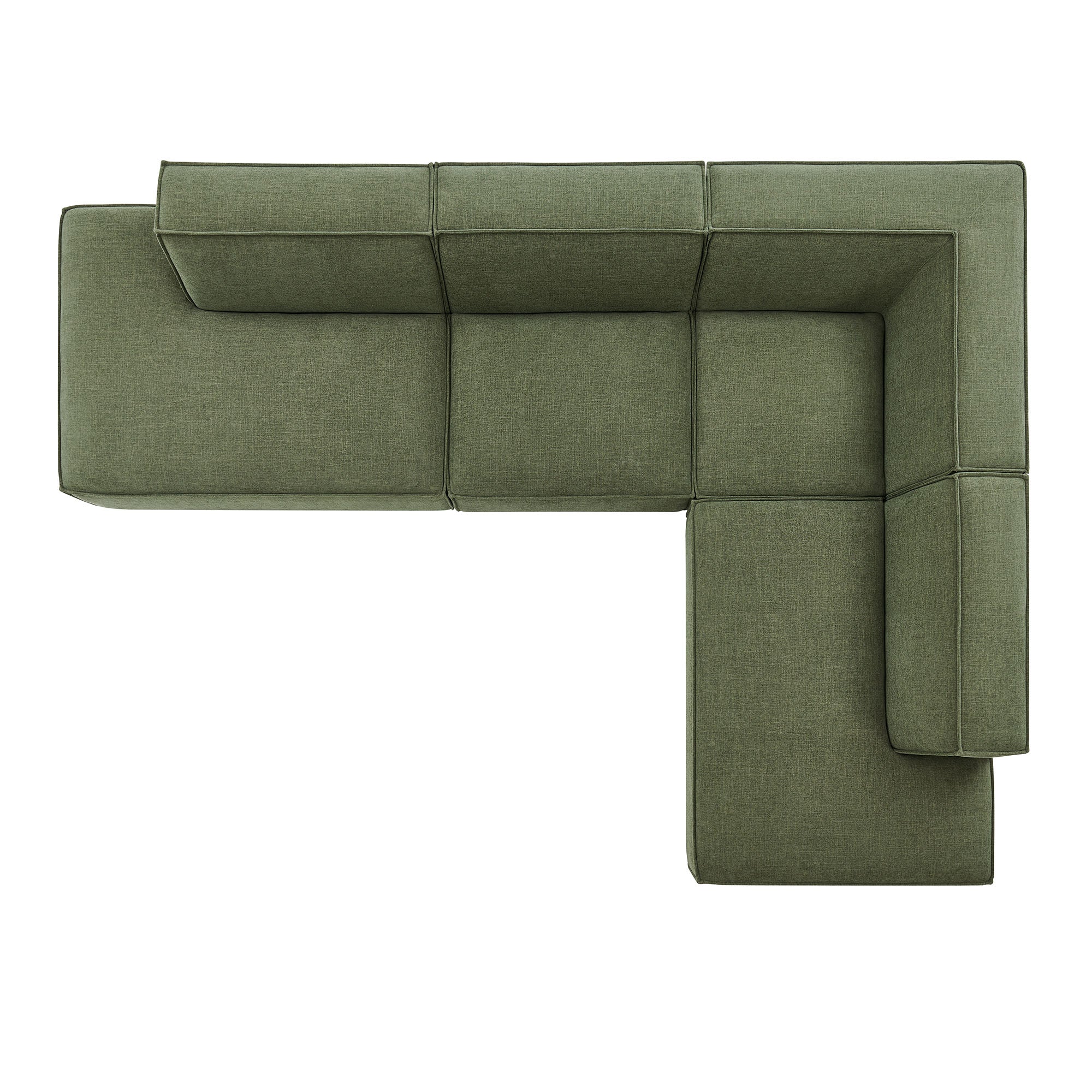 Modway EEI-7413 Restore 4-Piece Performance Fabric Upholstered Modular L-Shaped Armless Sectional Sofa