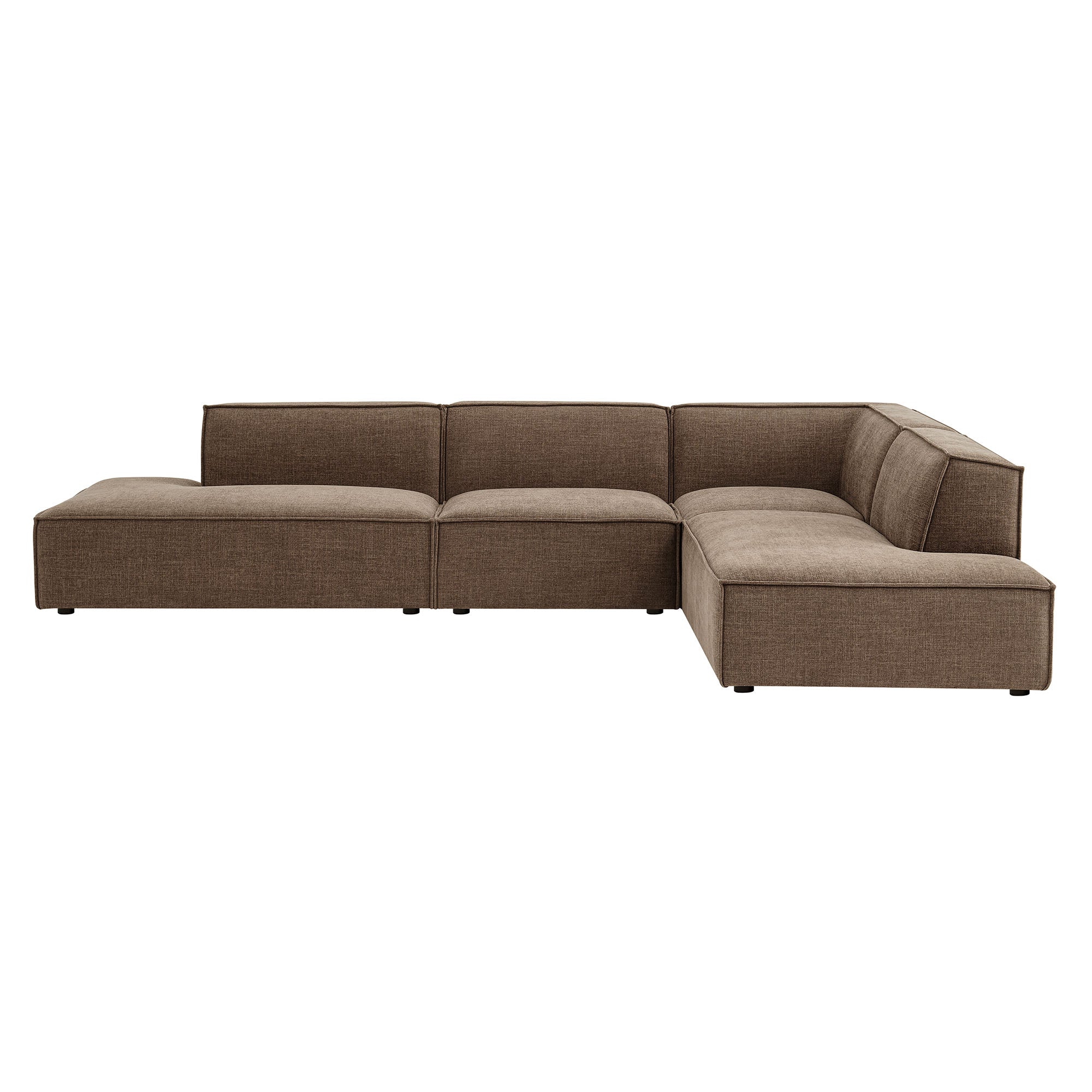 Modway EEI-7413 Restore 4-Piece Performance Fabric Upholstered Modular L-Shaped Armless Sectional Sofa