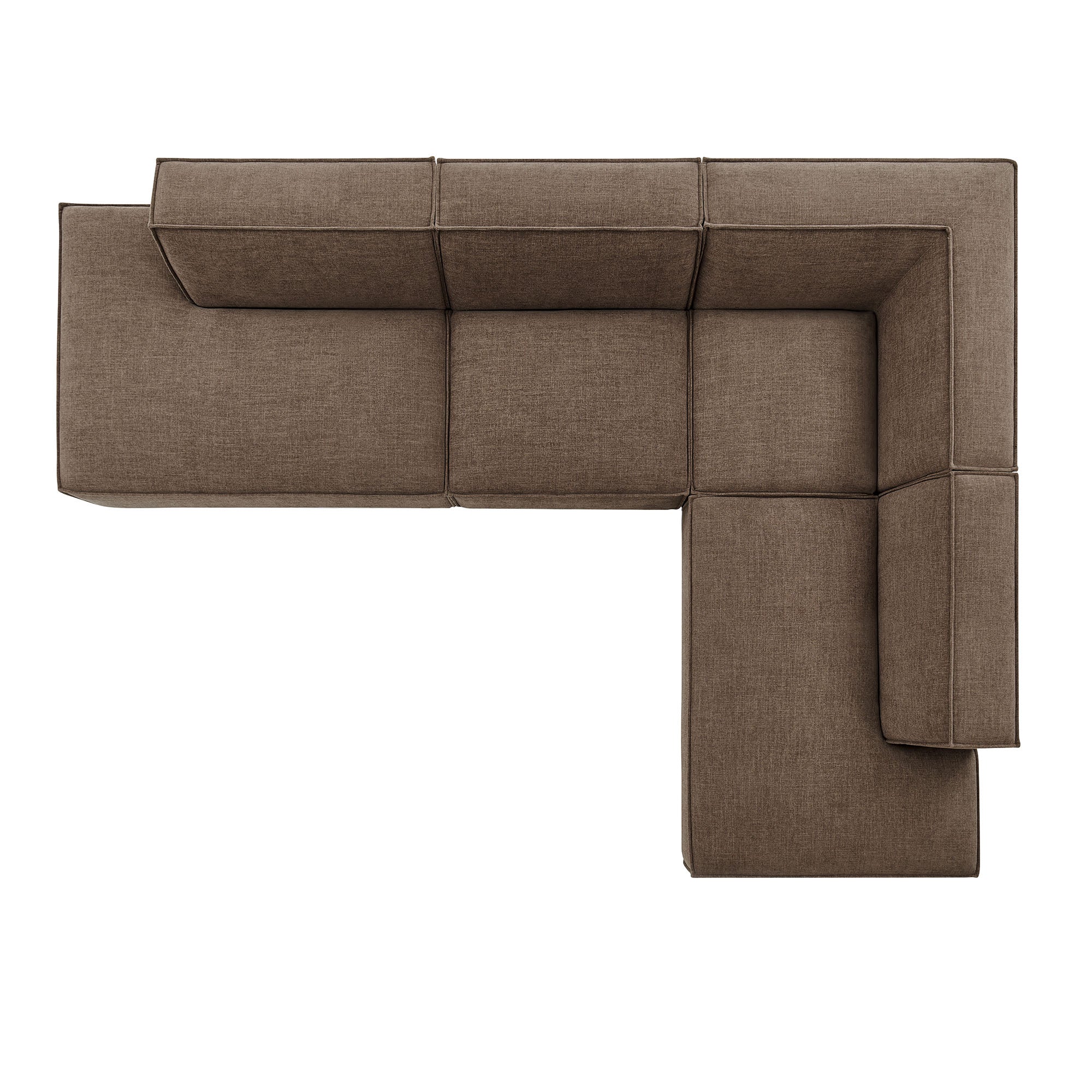 Modway EEI-7413 Restore 4-Piece Performance Fabric Upholstered Modular L-Shaped Armless Sectional Sofa