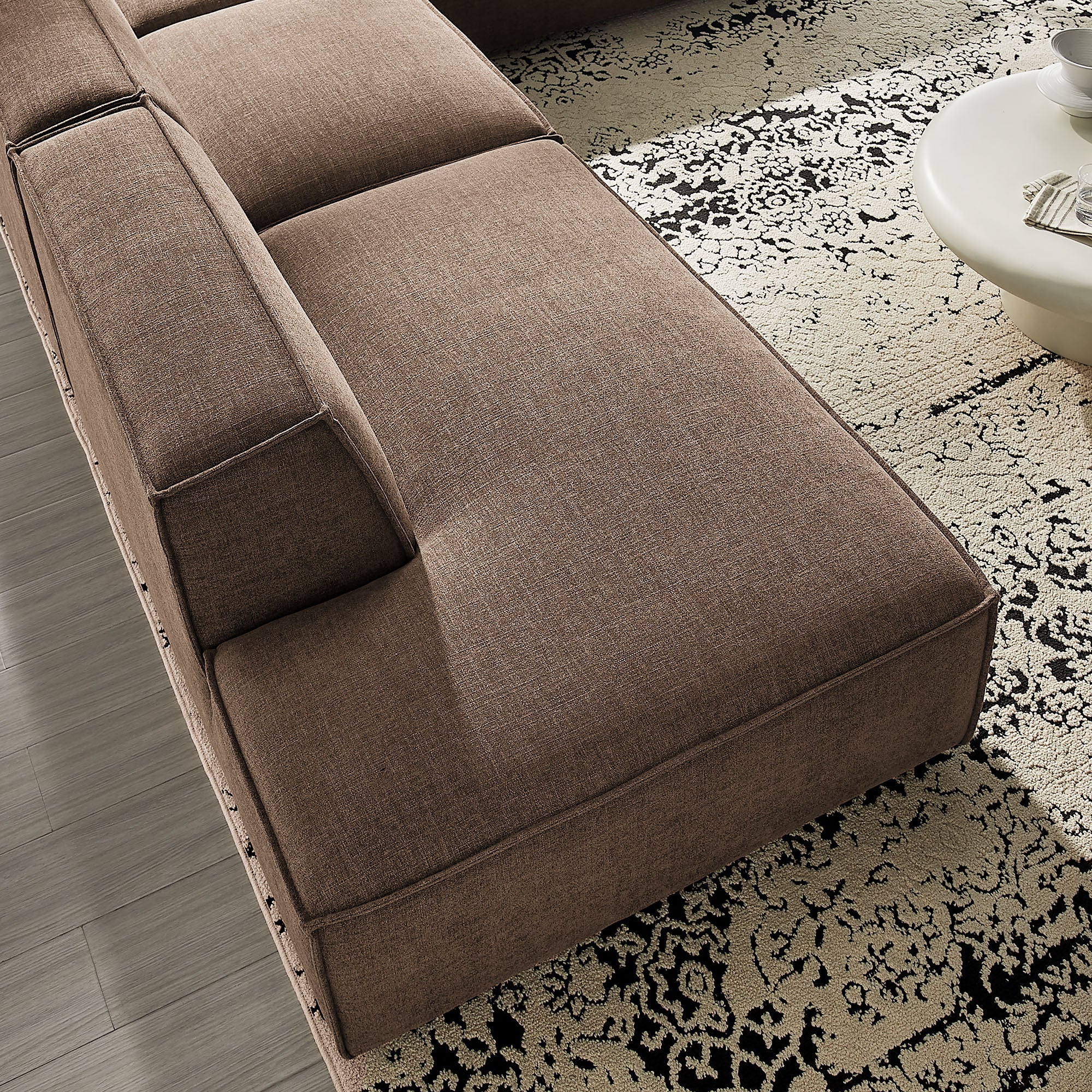 Modway EEI-7413 Restore 4-Piece Performance Fabric Upholstered Modular L-Shaped Armless Sectional Sofa