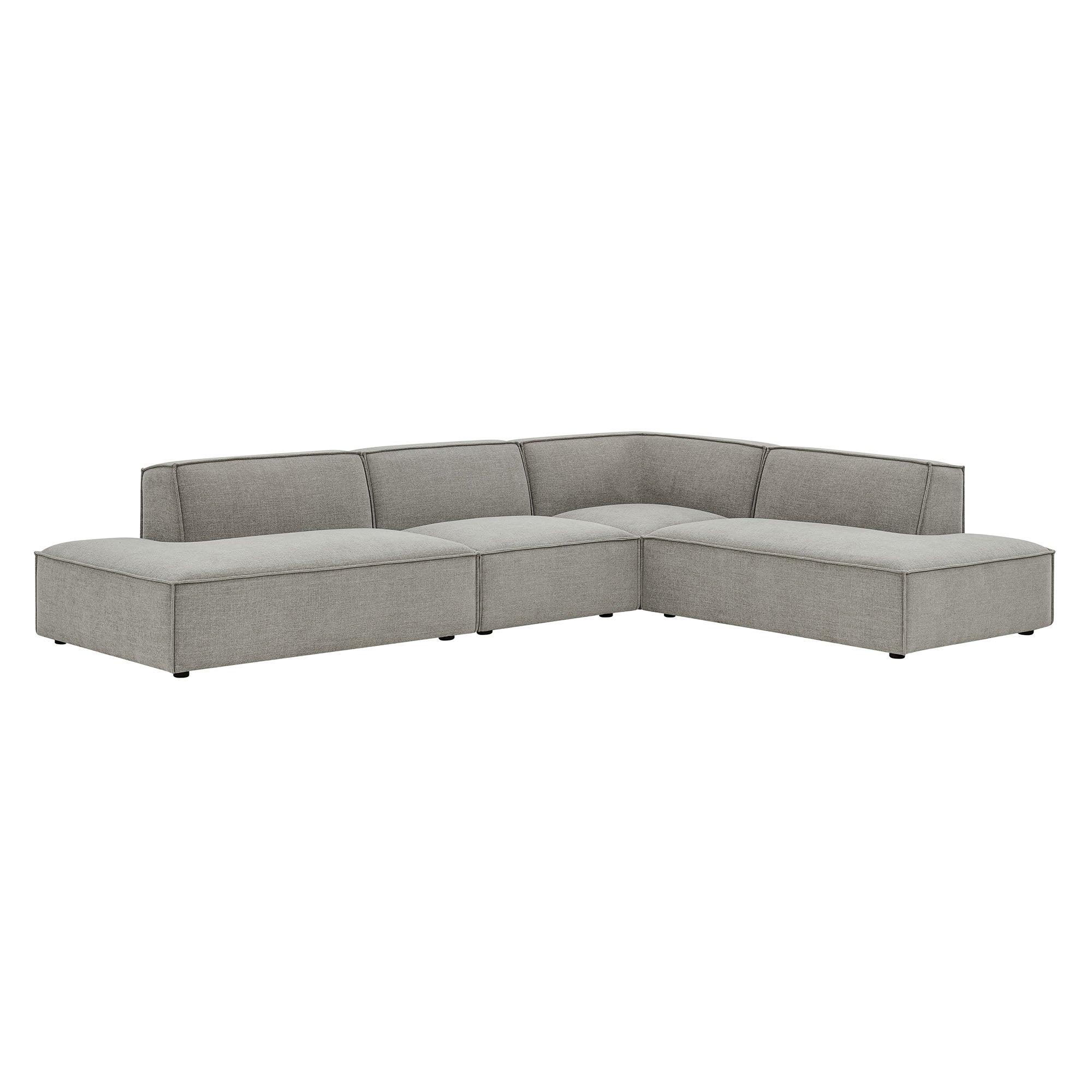 Modway EEI-7413 Restore 4-Piece Performance Fabric Upholstered Modular L-Shaped Armless Sectional Sofa