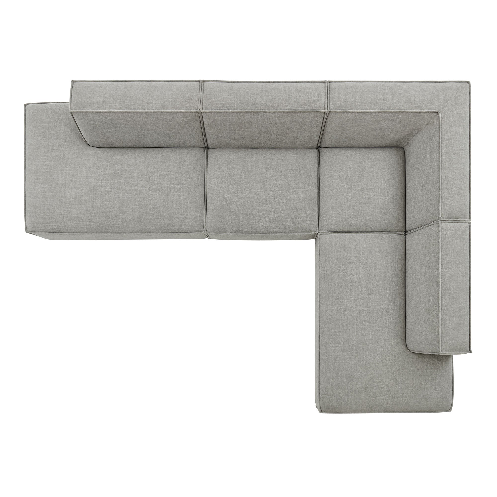 Modway EEI-7413 Restore 4-Piece Performance Fabric Upholstered Modular L-Shaped Armless Sectional Sofa