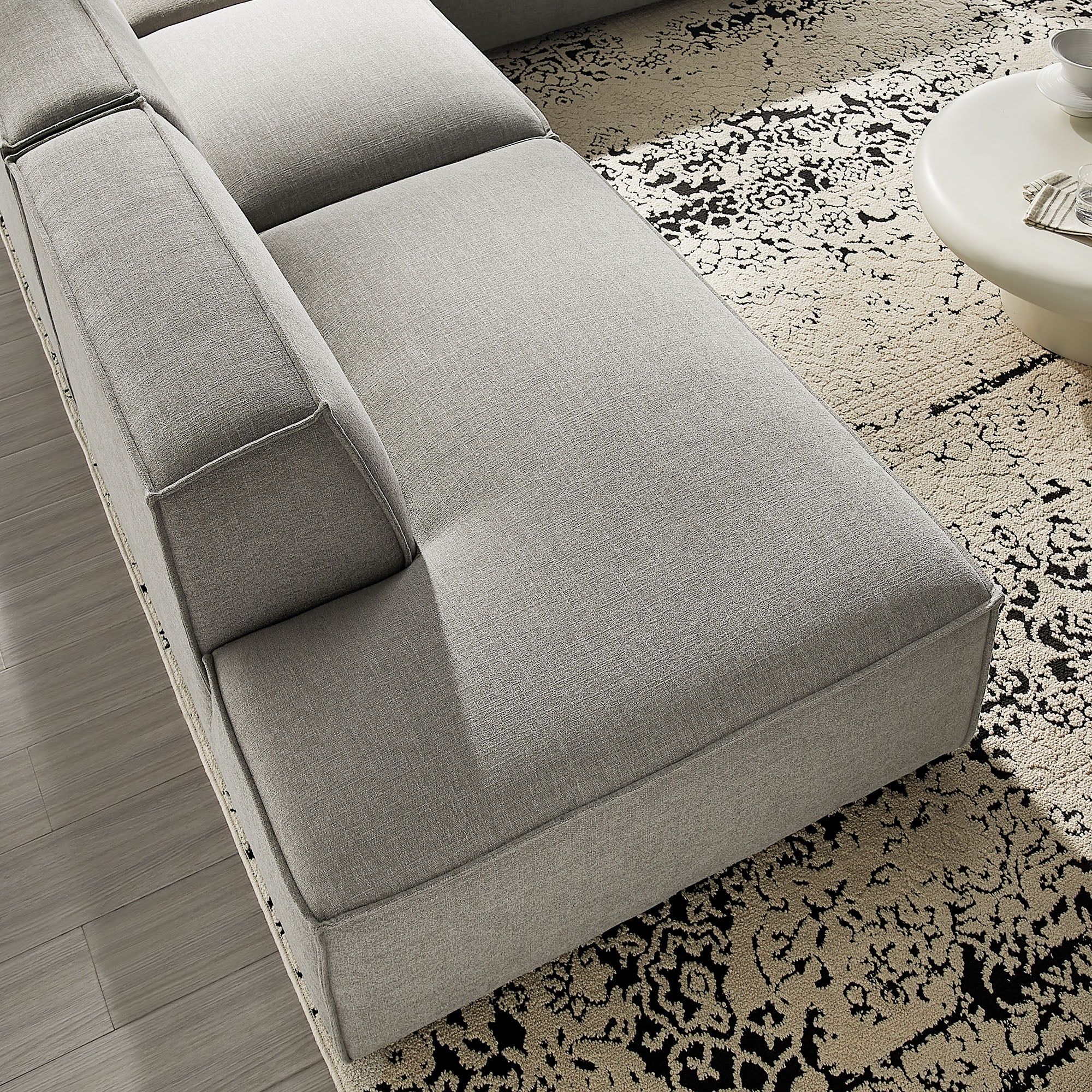 Modway EEI-7413 Restore 4-Piece Performance Fabric Upholstered Modular L-Shaped Armless Sectional Sofa