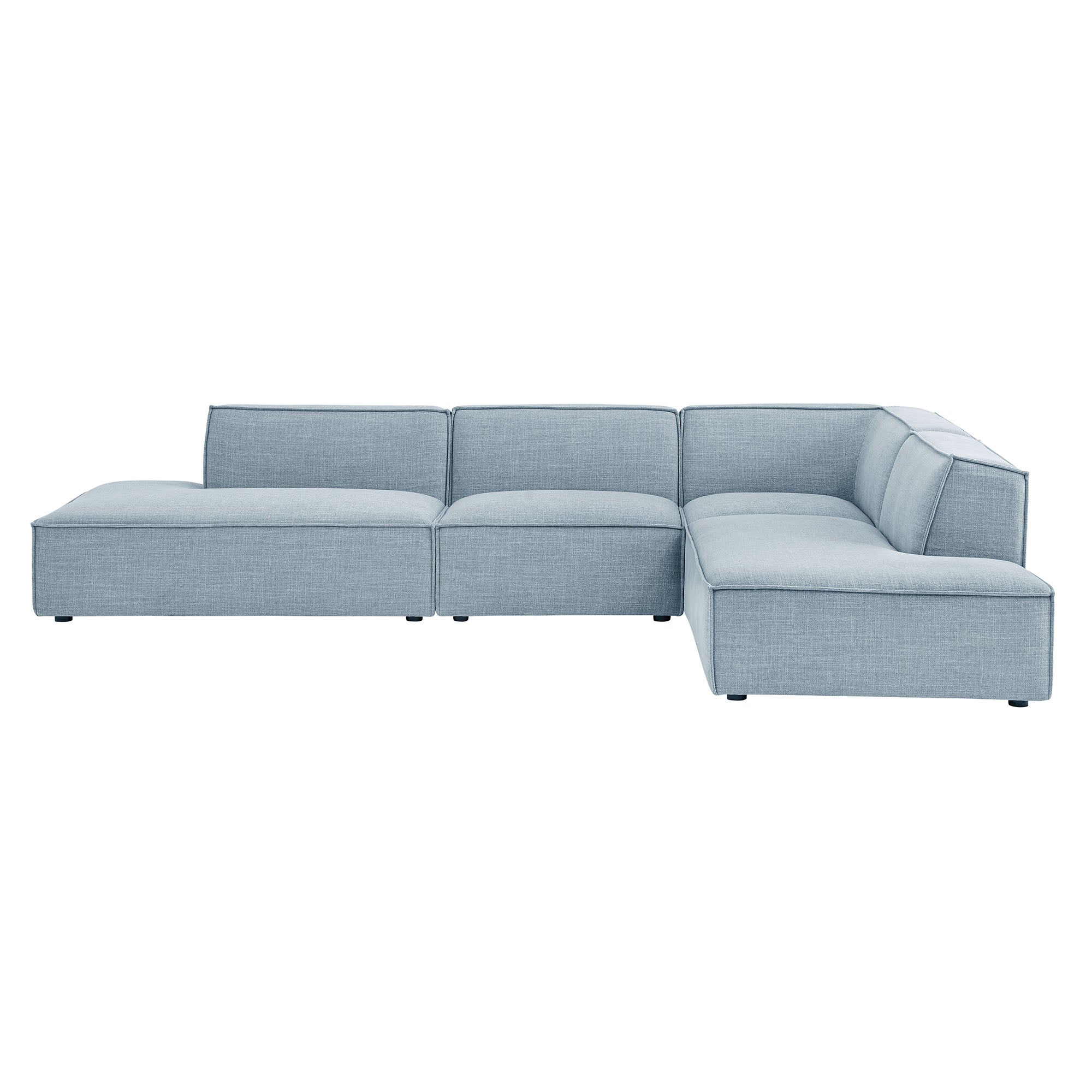 Modway EEI-7413 Restore 4-Piece Performance Fabric Upholstered Modular L-Shaped Armless Sectional Sofa
