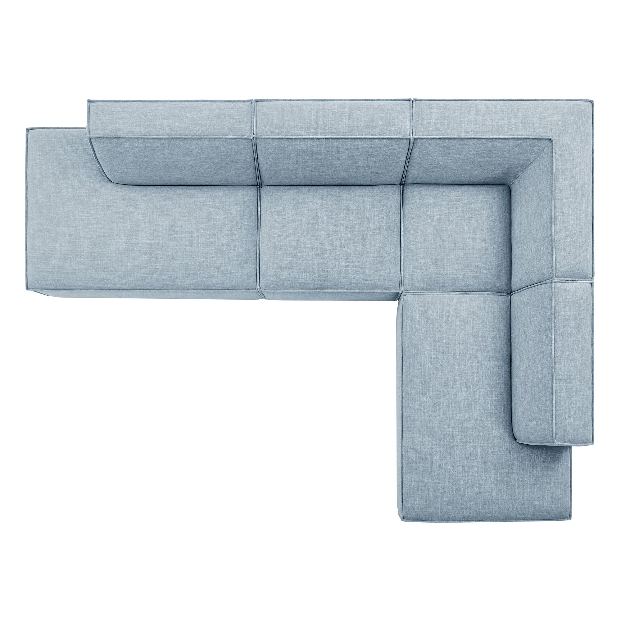 Modway EEI-7413 Restore 4-Piece Performance Fabric Upholstered Modular L-Shaped Armless Sectional Sofa