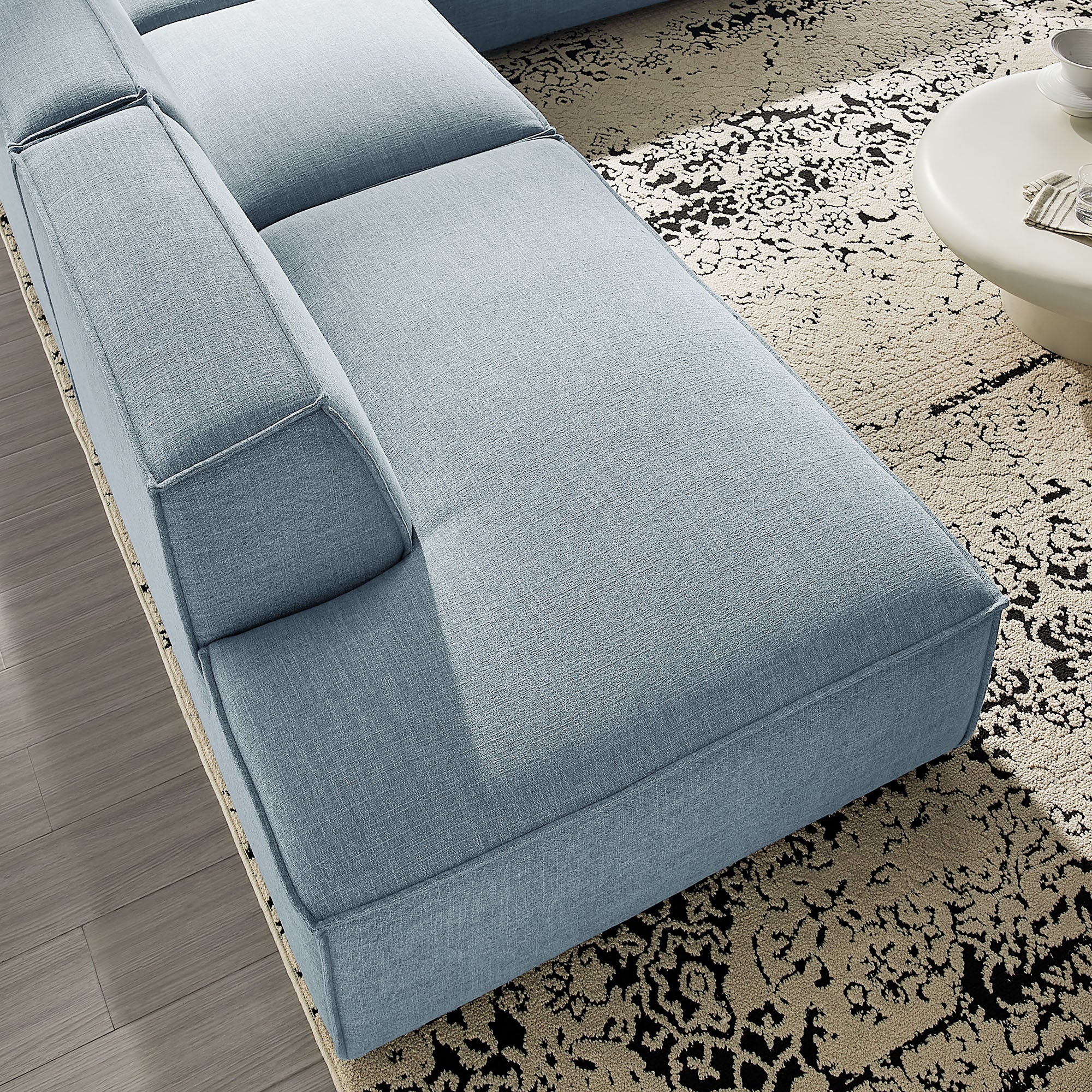 Modway EEI-7413 Restore 4-Piece Performance Fabric Upholstered Modular L-Shaped Armless Sectional Sofa