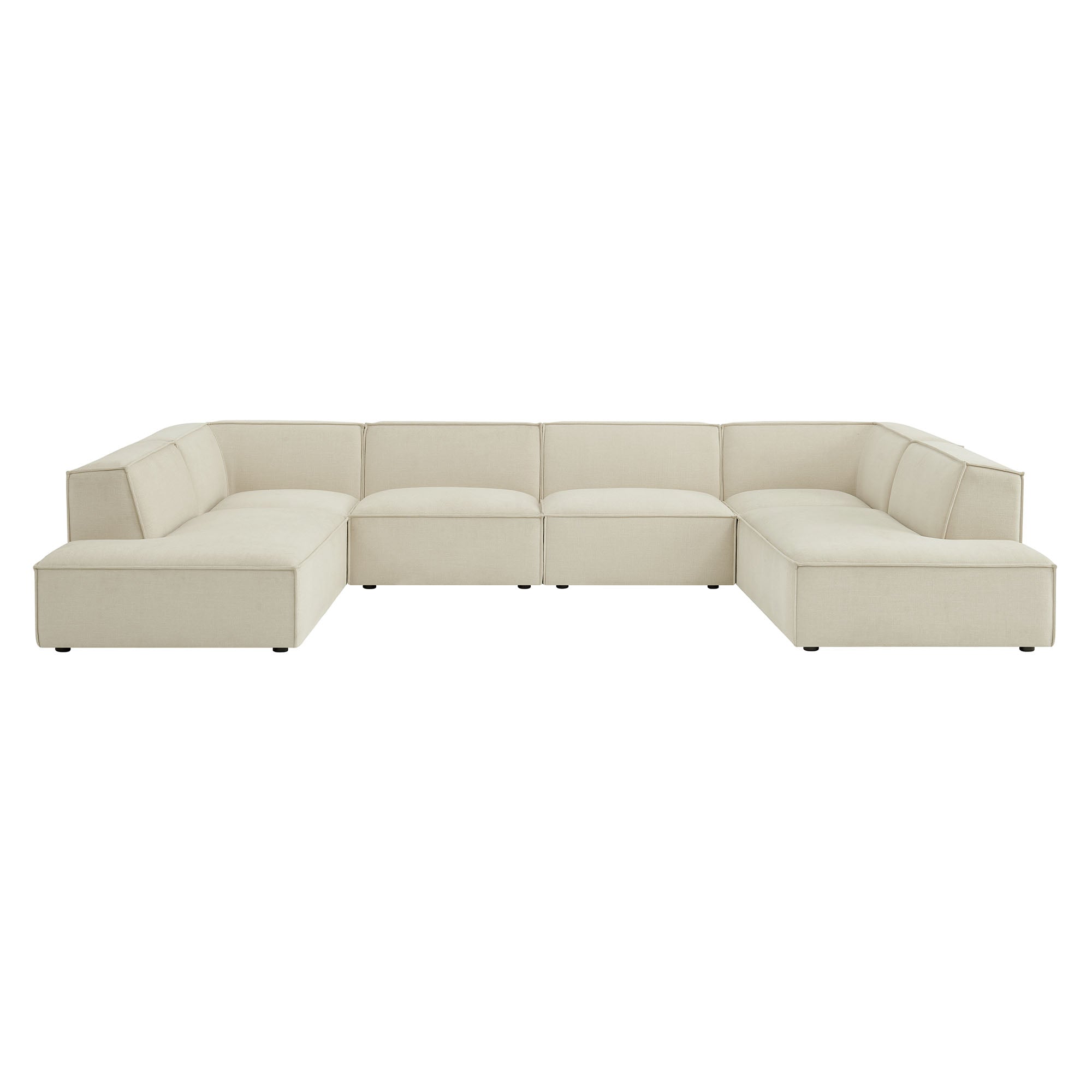 Modway EEI-7415 Restore 6-Piece Performance Fabric Upholstered U-Shaped Sectional Sofa