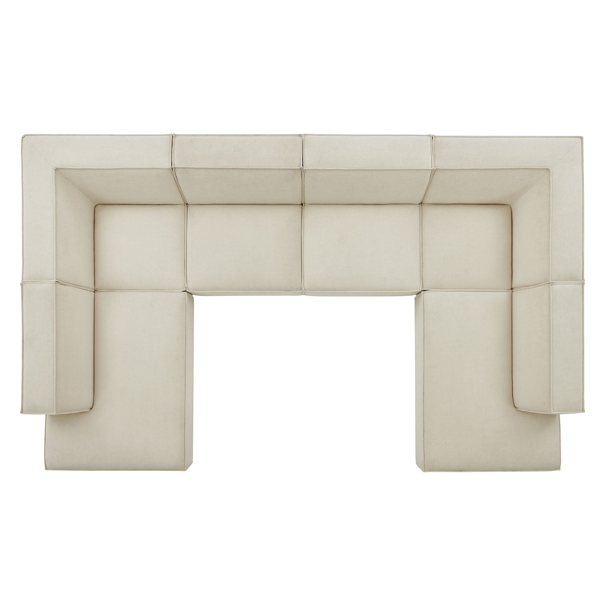 Modway EEI-7415 Restore 6-Piece Performance Fabric Upholstered U-Shaped Sectional Sofa