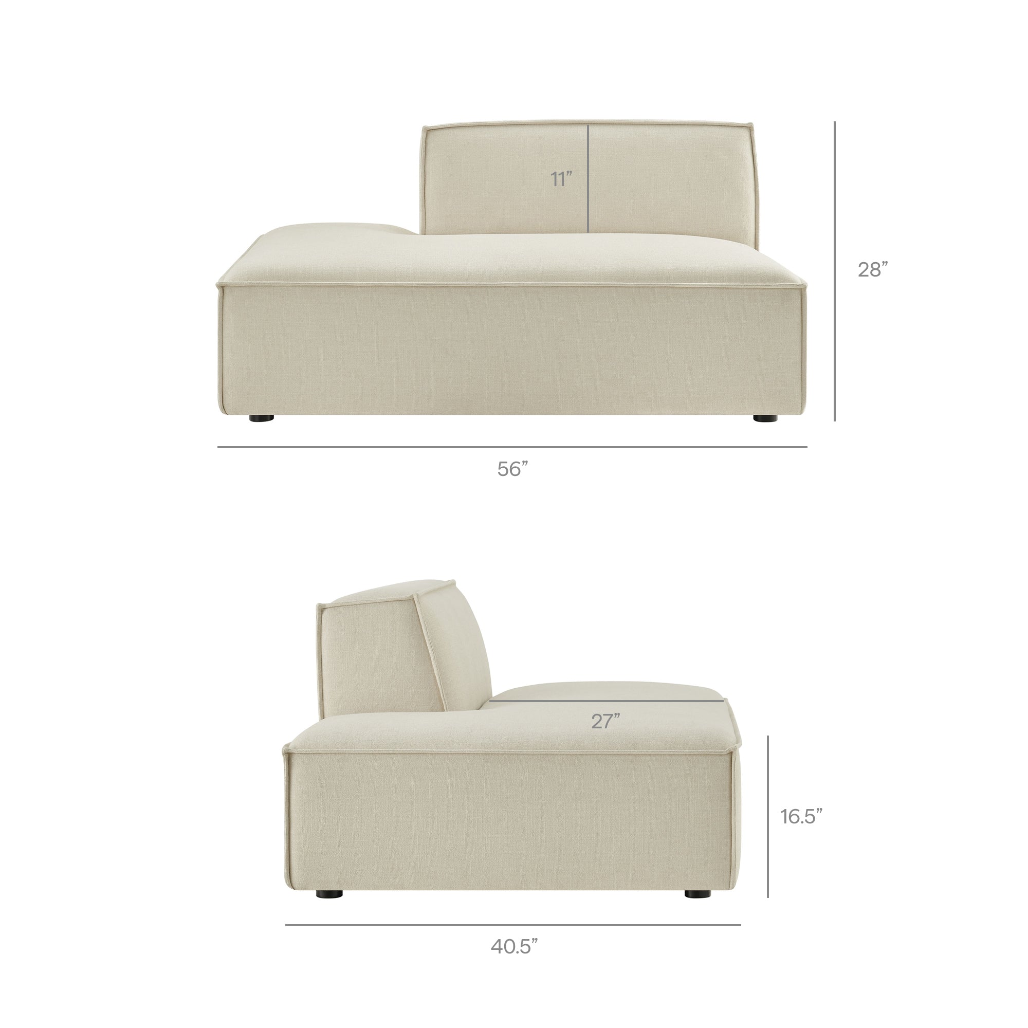 Modway EEI-7415 Restore 6-Piece Performance Fabric Upholstered U-Shaped Sectional Sofa