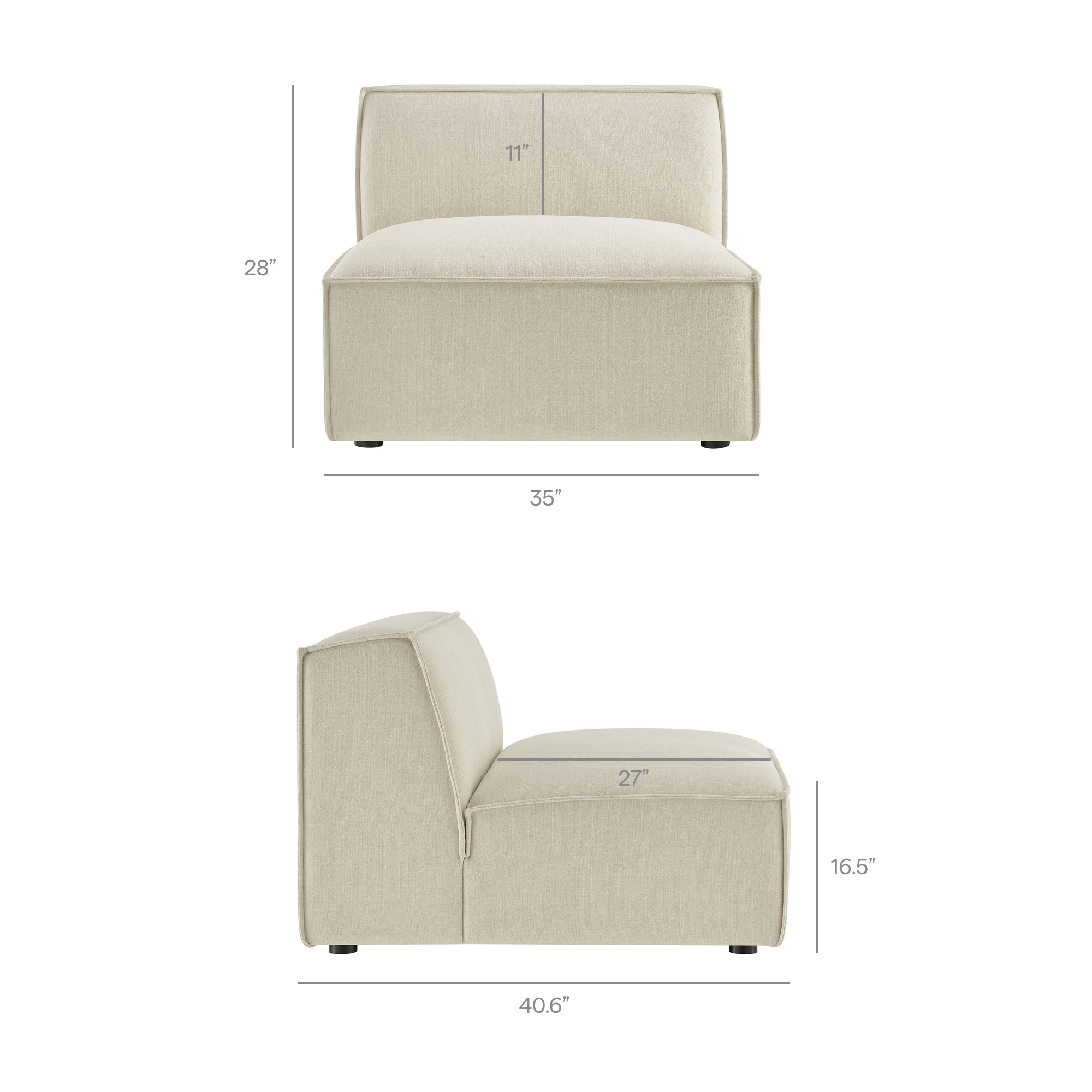 Modway EEI-7415 Restore 6-Piece Performance Fabric Upholstered U-Shaped Sectional Sofa