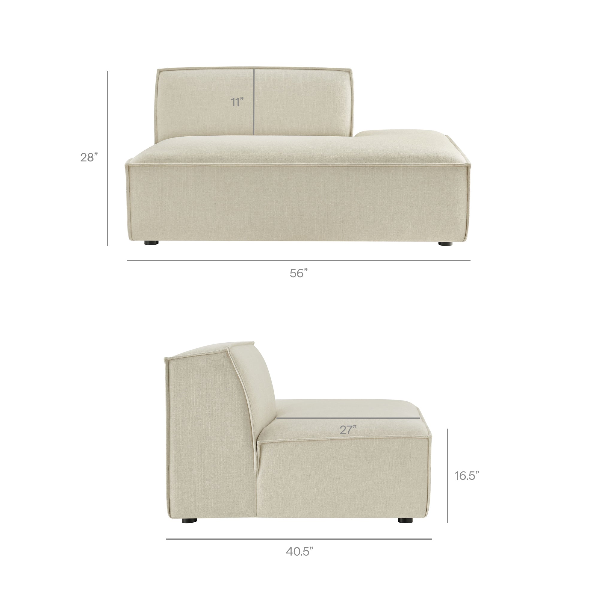 Modway EEI-7415 Restore 6-Piece Performance Fabric Upholstered U-Shaped Sectional Sofa