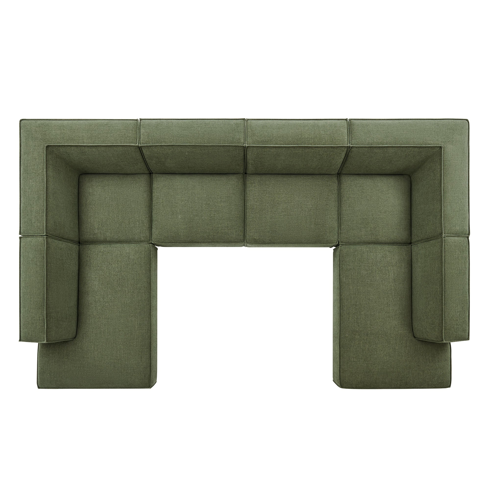 Modway EEI-7415 Restore 6-Piece Performance Fabric Upholstered U-Shaped Sectional Sofa