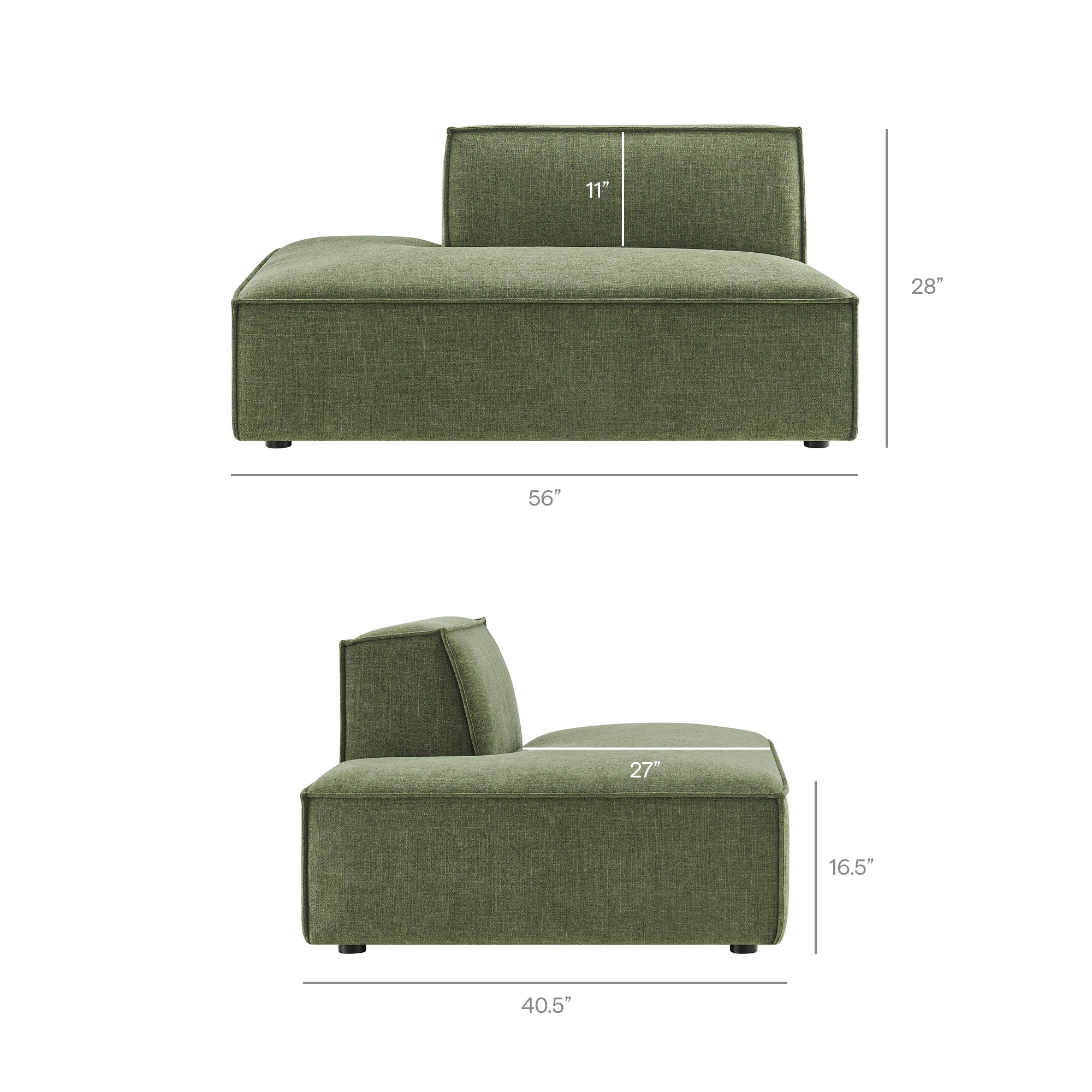 Modway EEI-7415 Restore 6-Piece Performance Fabric Upholstered U-Shaped Sectional Sofa