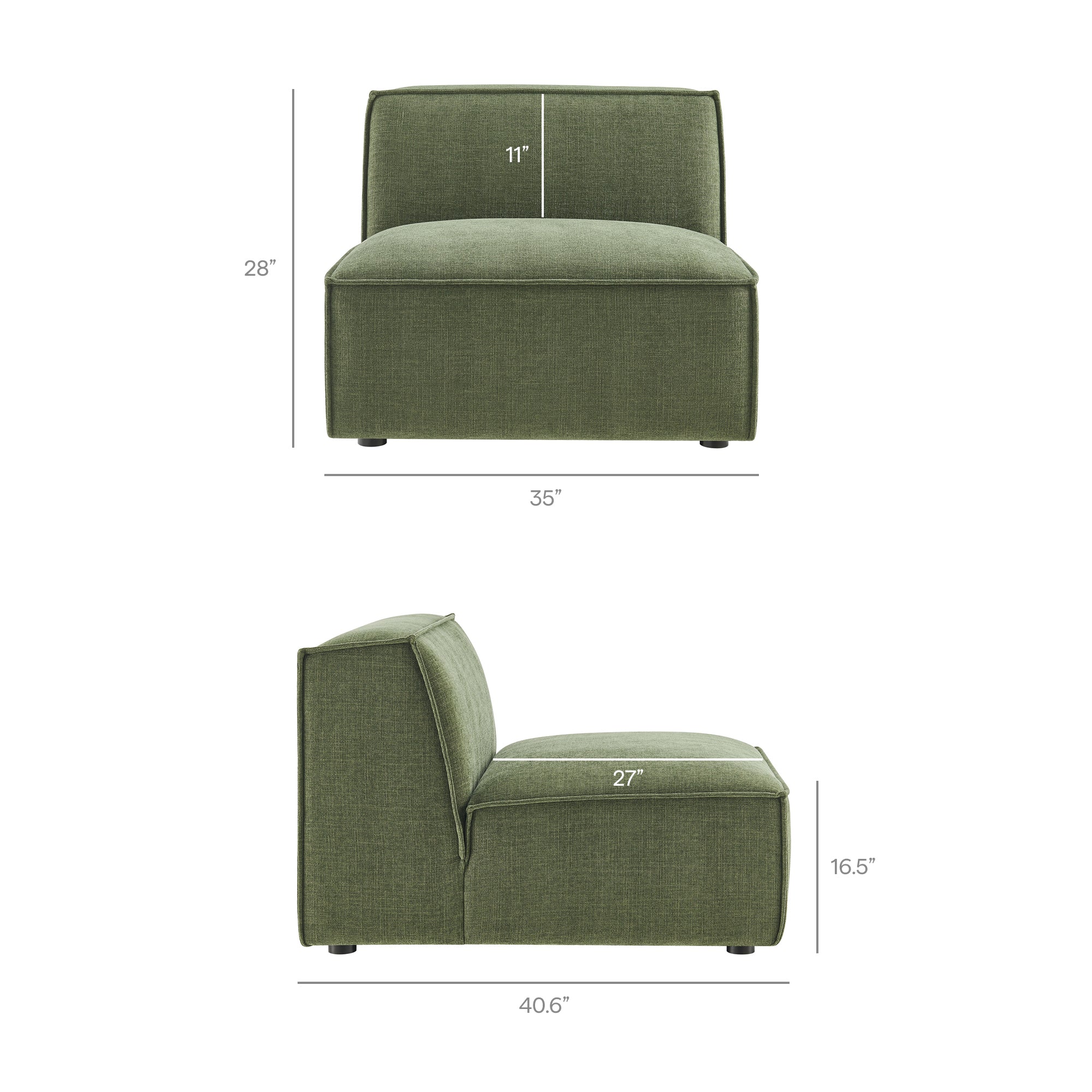Modway EEI-7415 Restore 6-Piece Performance Fabric Upholstered U-Shaped Sectional Sofa