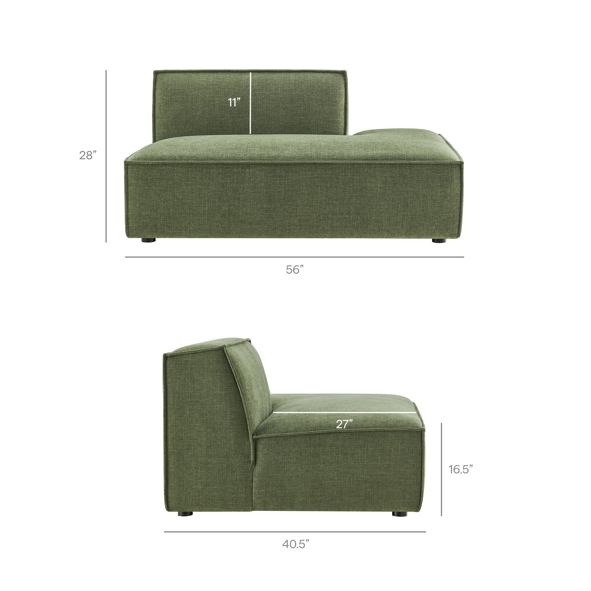 Modway EEI-7415 Restore 6-Piece Performance Fabric Upholstered U-Shaped Sectional Sofa