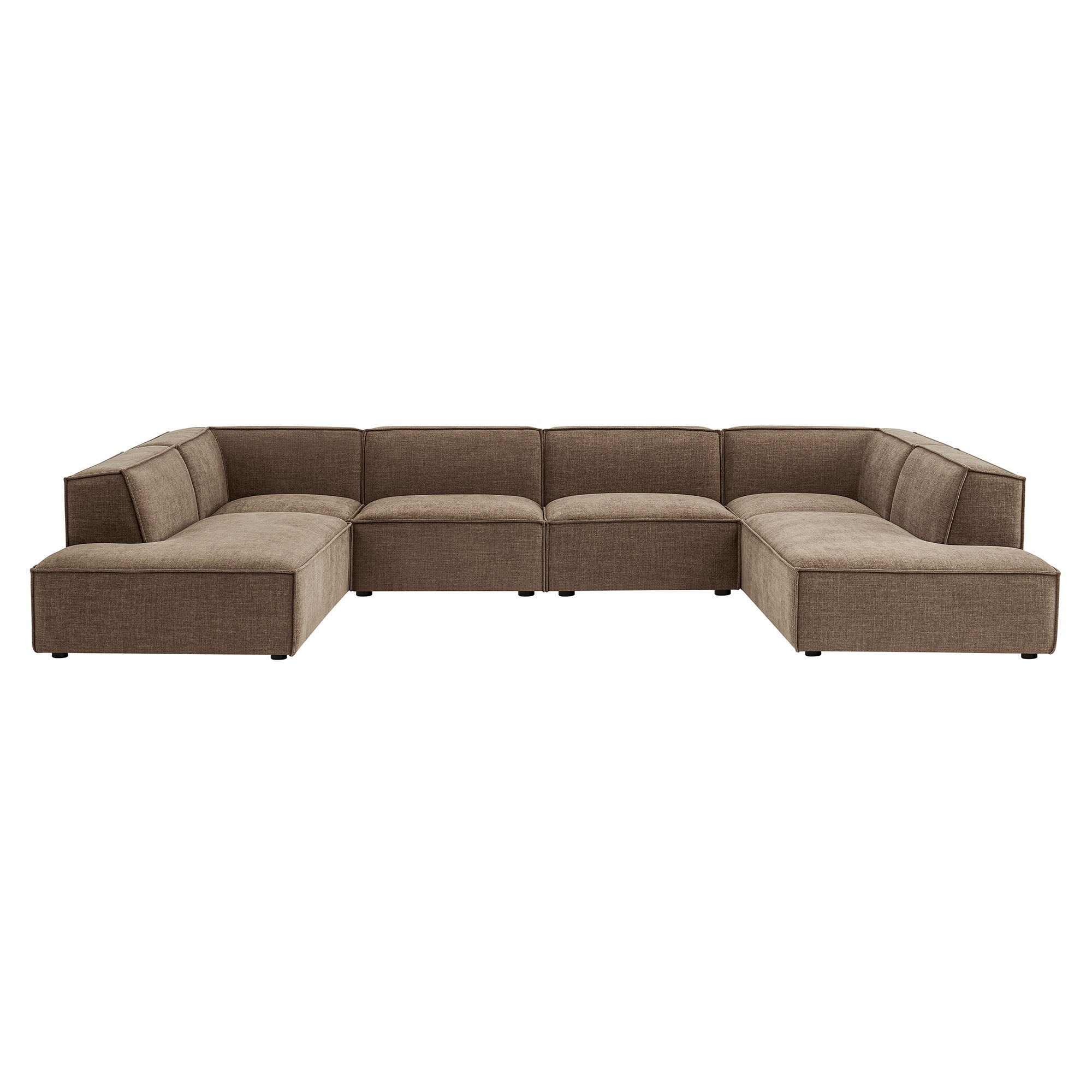Modway EEI-7415 Restore 6-Piece Performance Fabric Upholstered U-Shaped Sectional Sofa