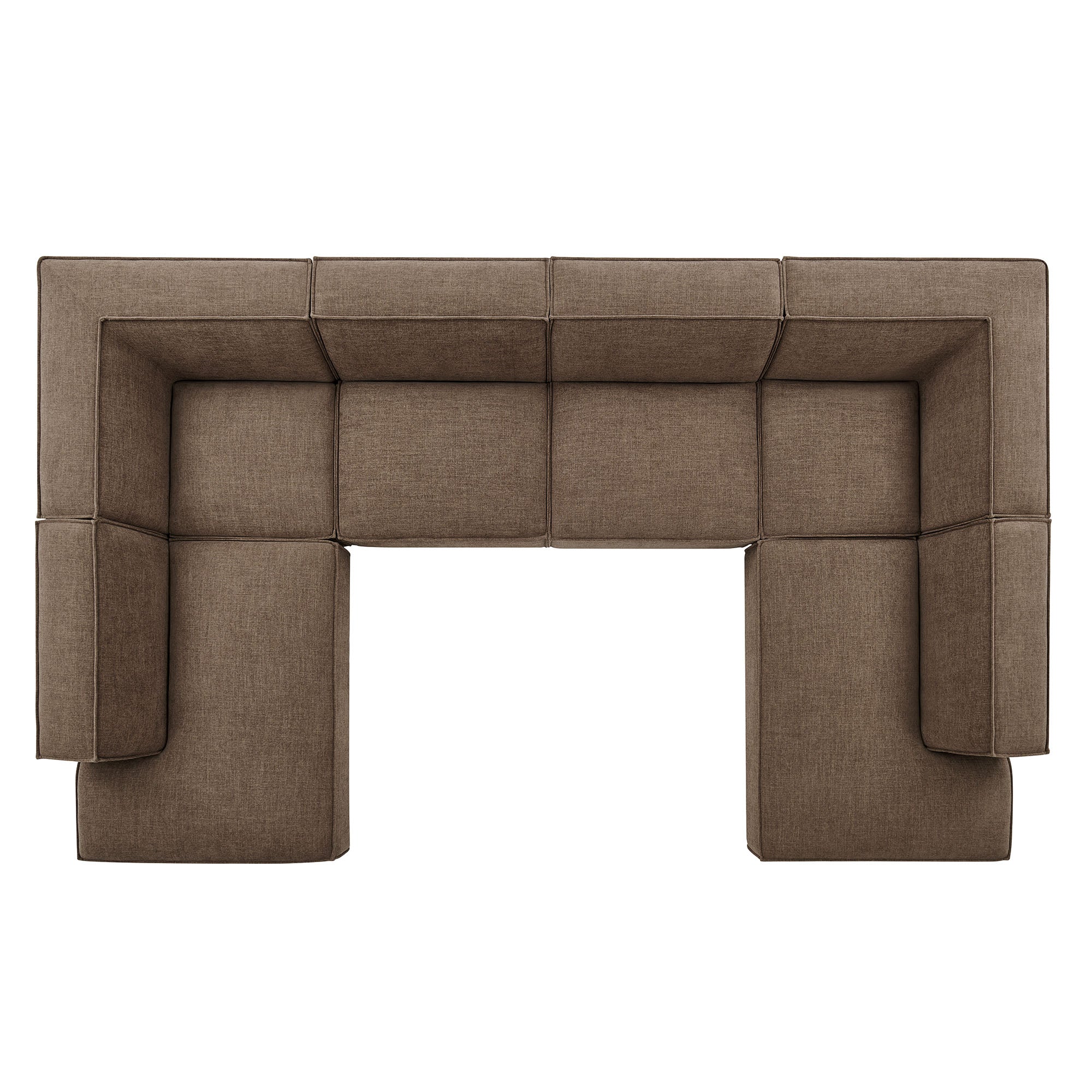 Modway EEI-7415 Restore 6-Piece Performance Fabric Upholstered U-Shaped Sectional Sofa