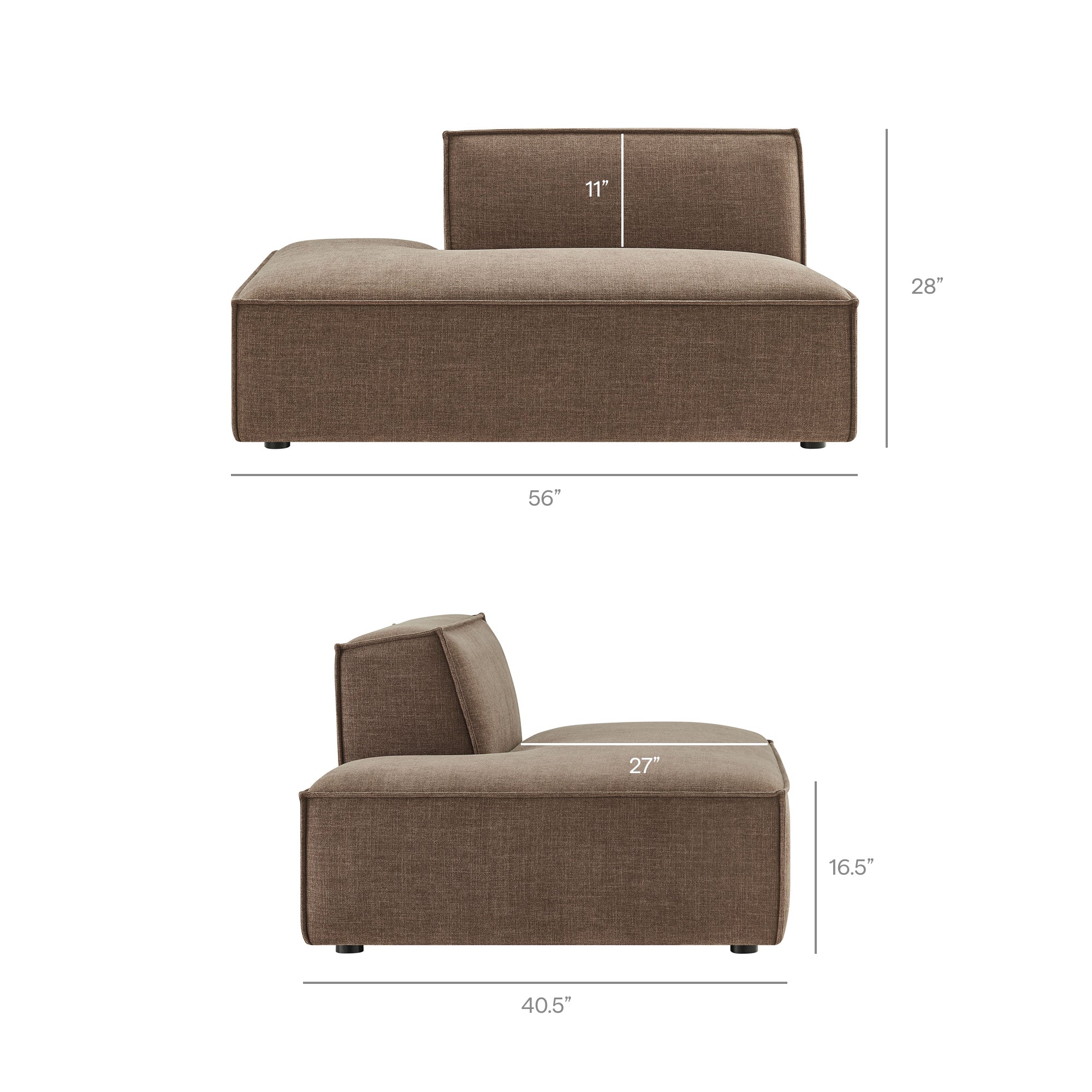 Modway EEI-7415 Restore 6-Piece Performance Fabric Upholstered U-Shaped Sectional Sofa