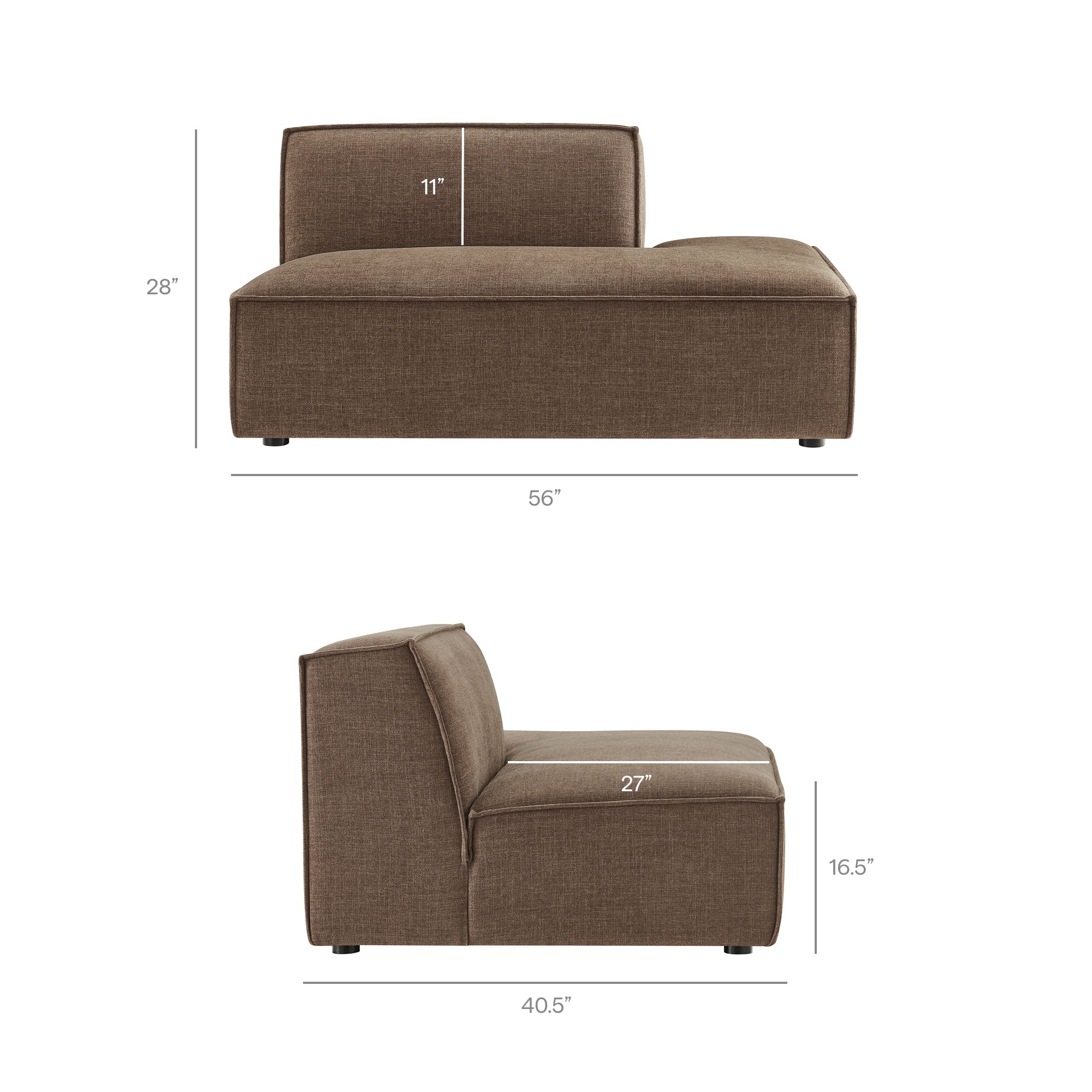 Modway EEI-7415 Restore 6-Piece Performance Fabric Upholstered U-Shaped Sectional Sofa