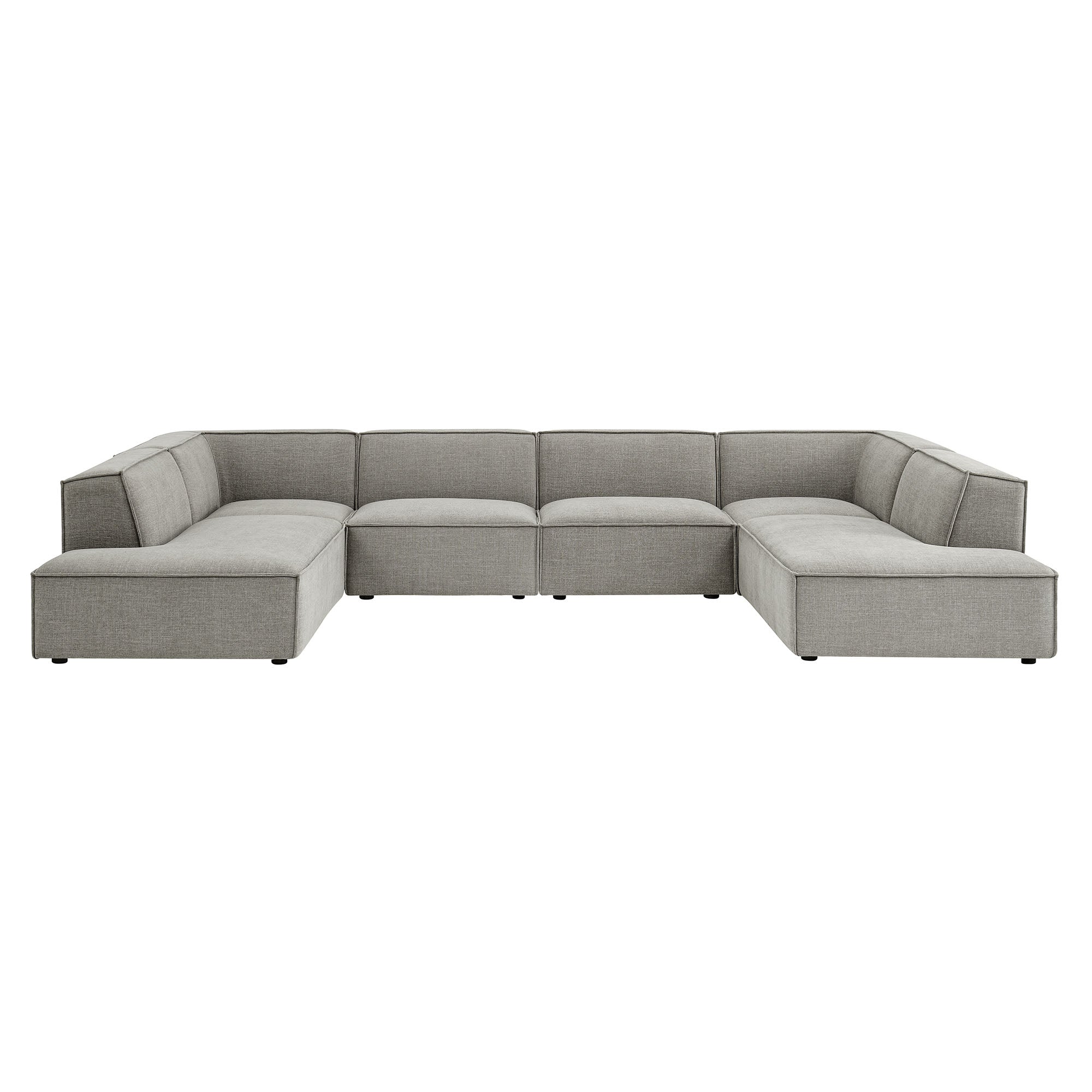Modway EEI-7415 Restore 6-Piece Performance Fabric Upholstered U-Shaped Sectional Sofa