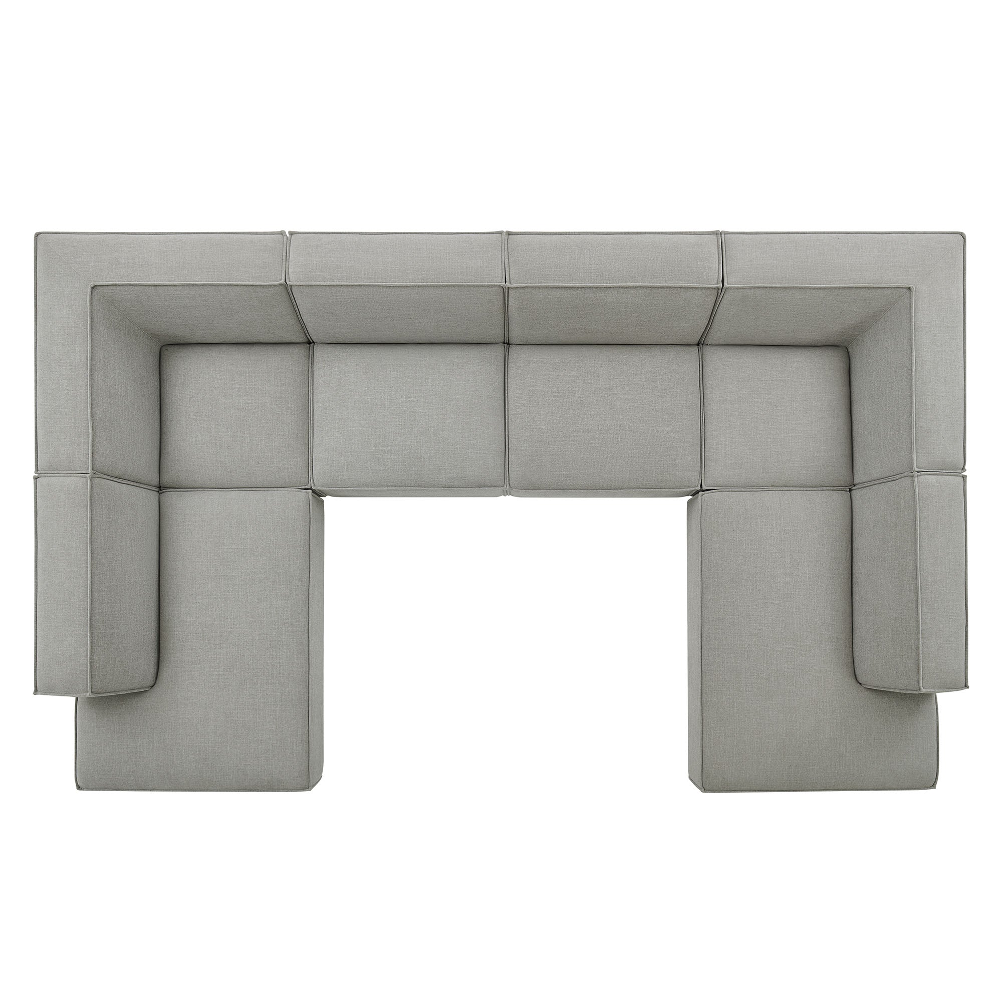 Modway EEI-7415 Restore 6-Piece Performance Fabric Upholstered U-Shaped Sectional Sofa